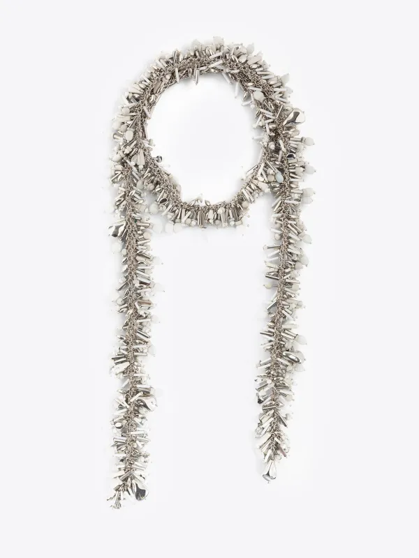 Embroidered scarf necklace sold by Dries Van Noten