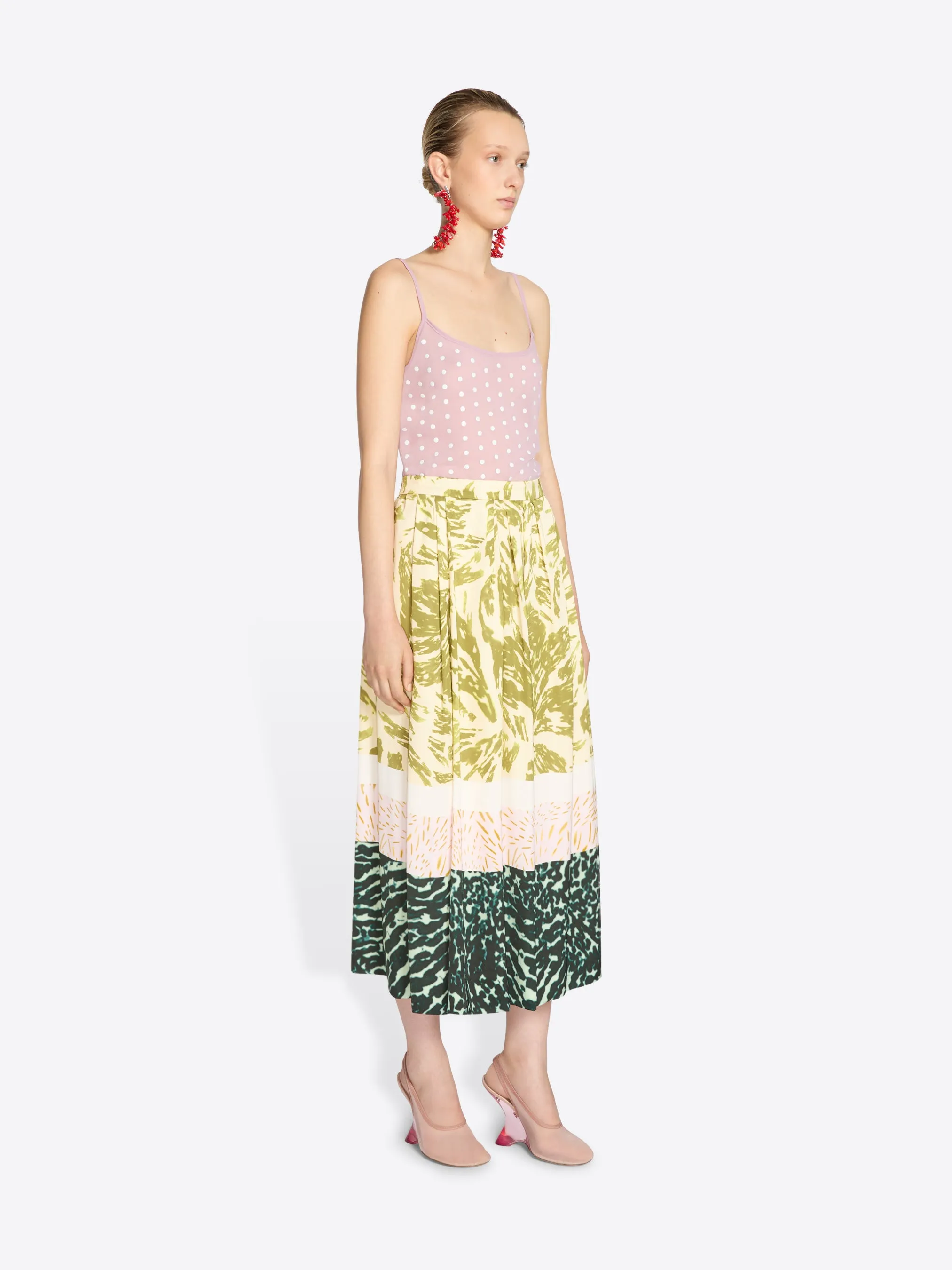 Printed viscose skirt sold by Dries Van Noten product image thumbnail 3