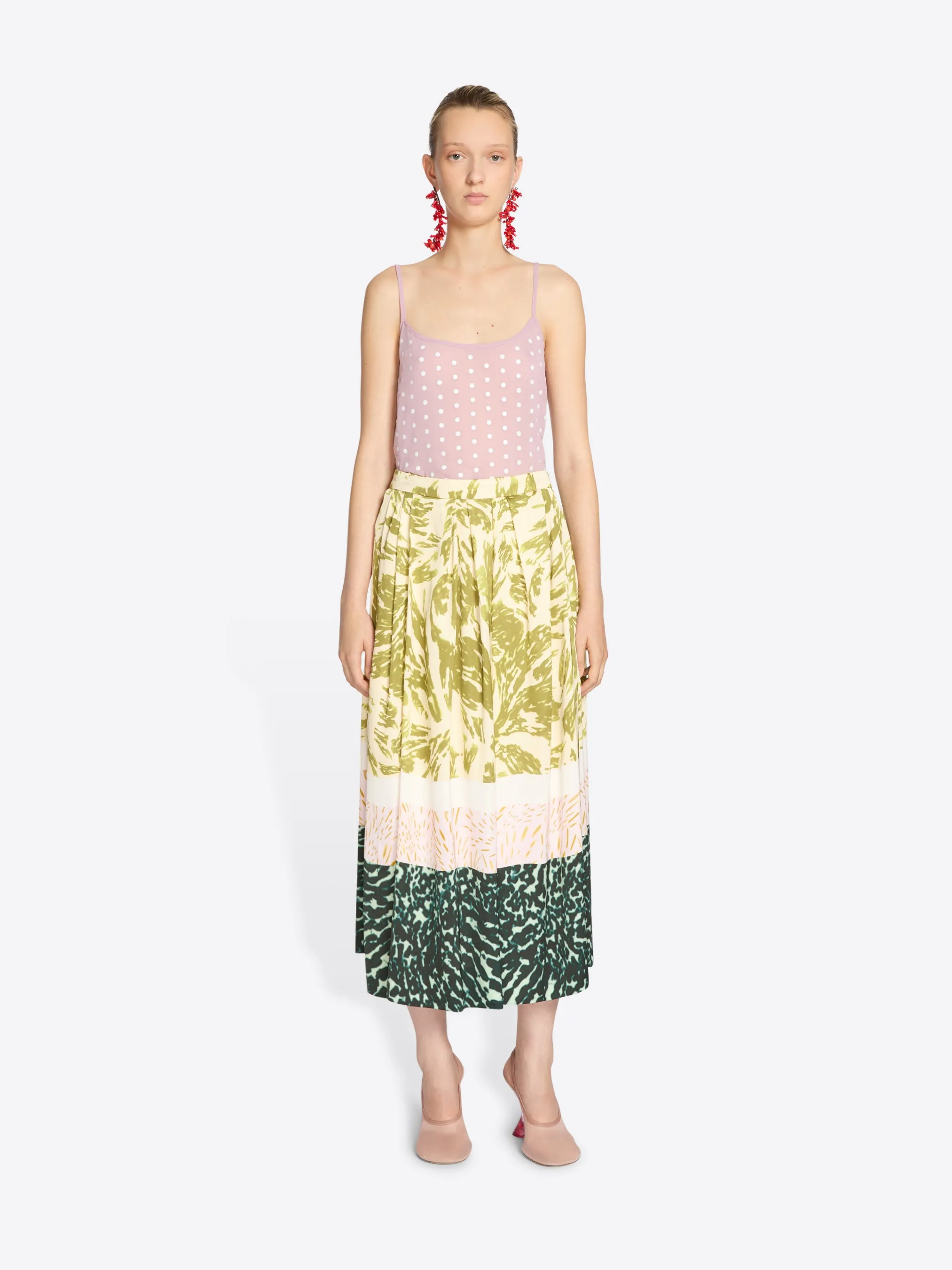 Printed viscose skirt sold by Dries Van Noten product image thumbnail 2