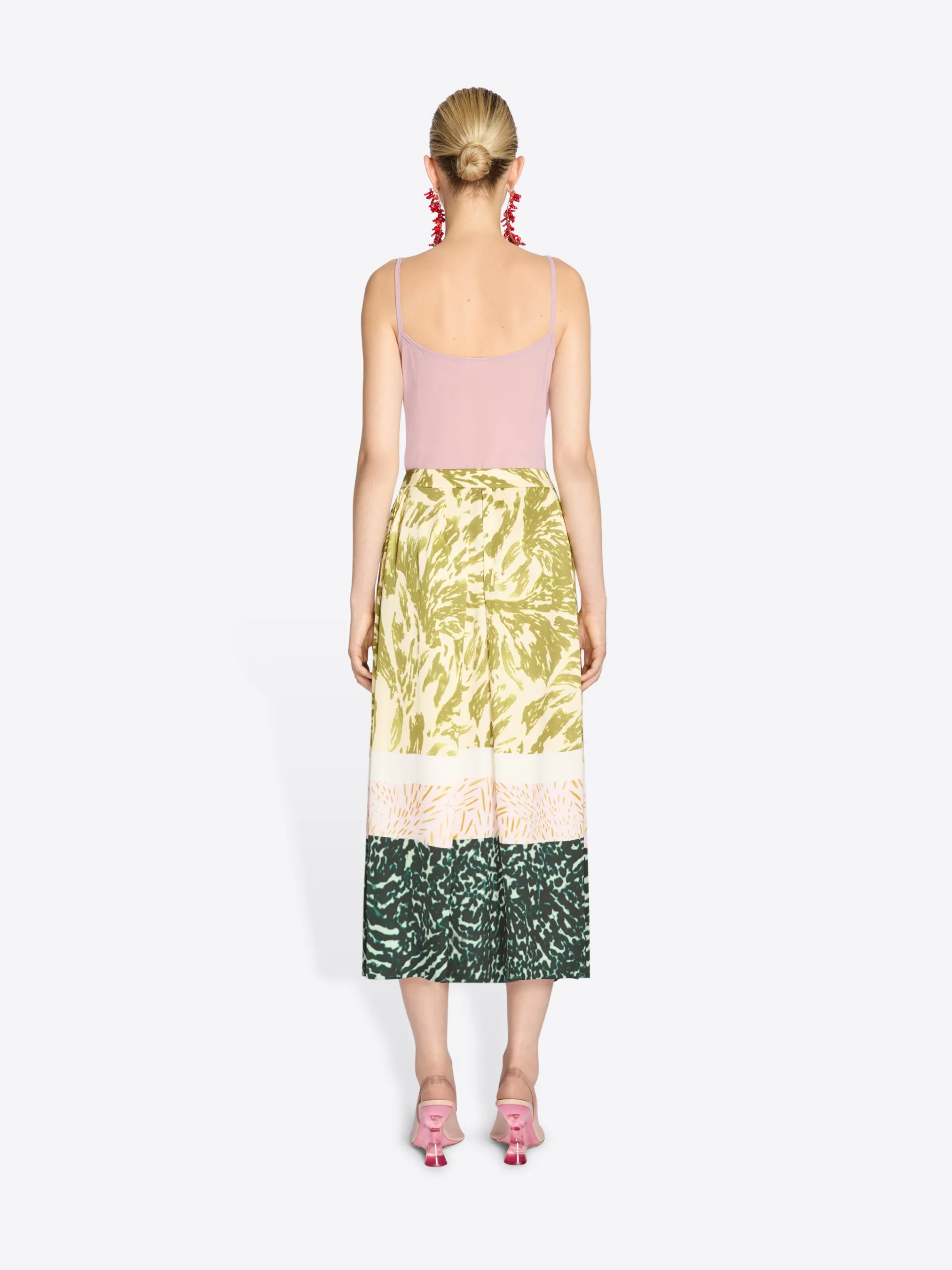 Printed viscose skirt sold by Dries Van Noten product image thumbnail 4