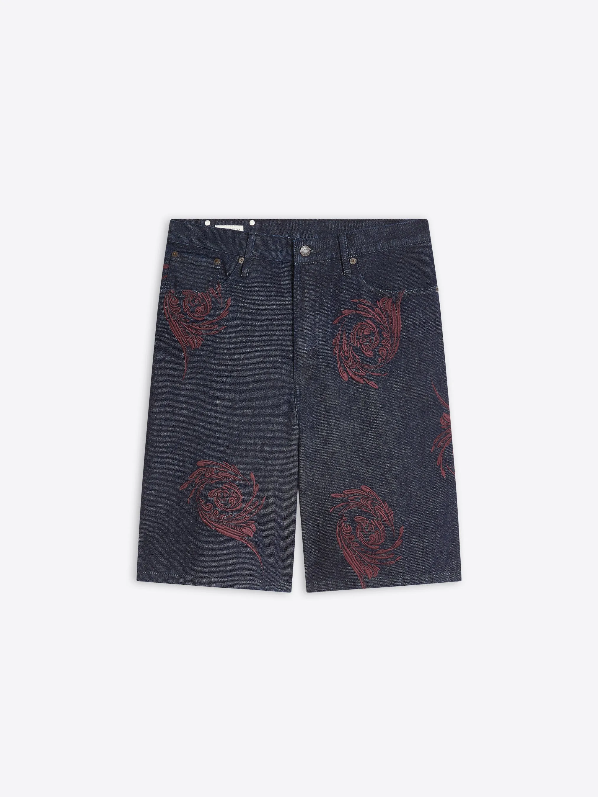 Embroidered denim shorts sold by Dries Van Noten