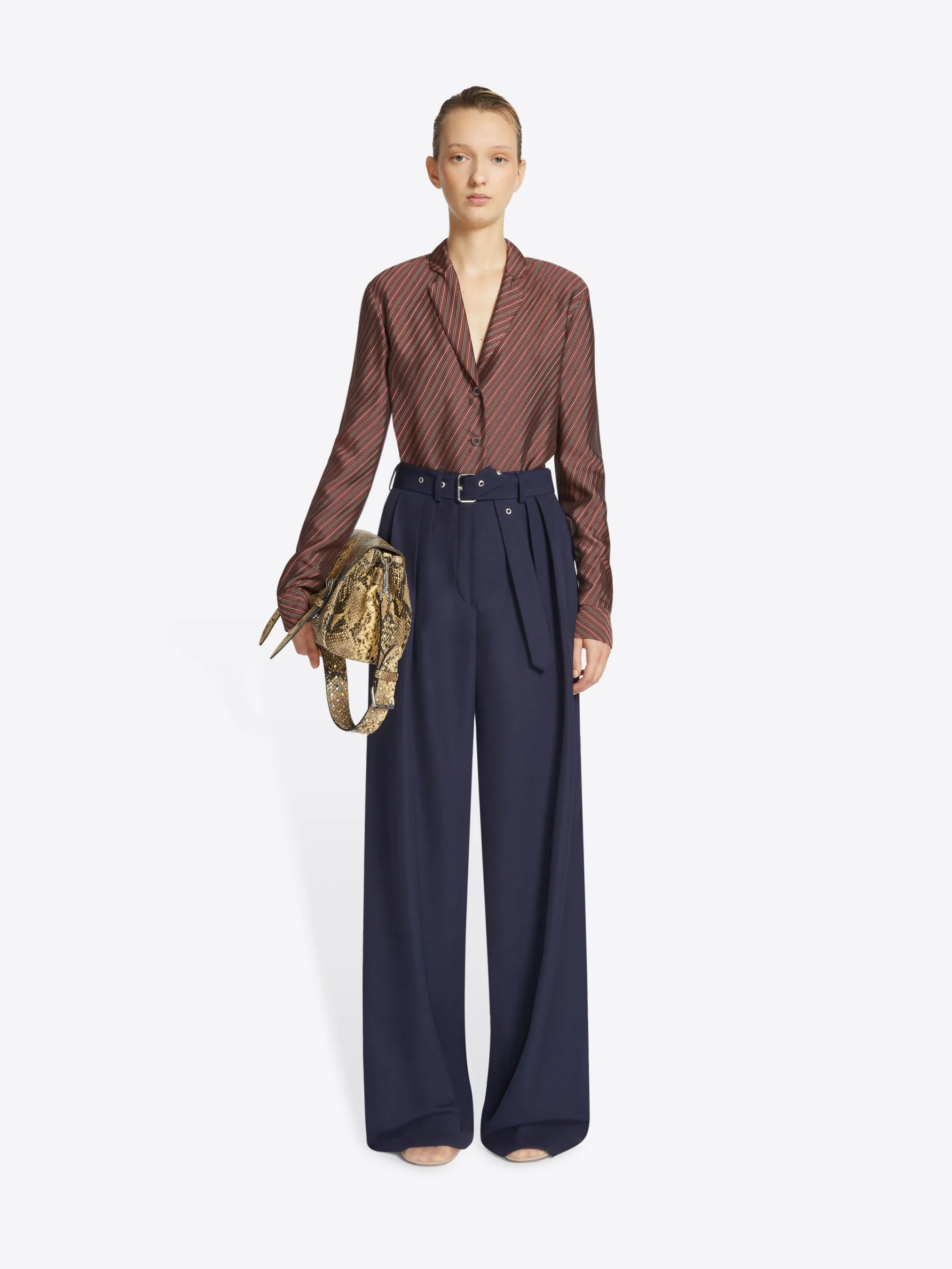Belted wool trousers sold by Dries Van Noten product image thumbnail 2