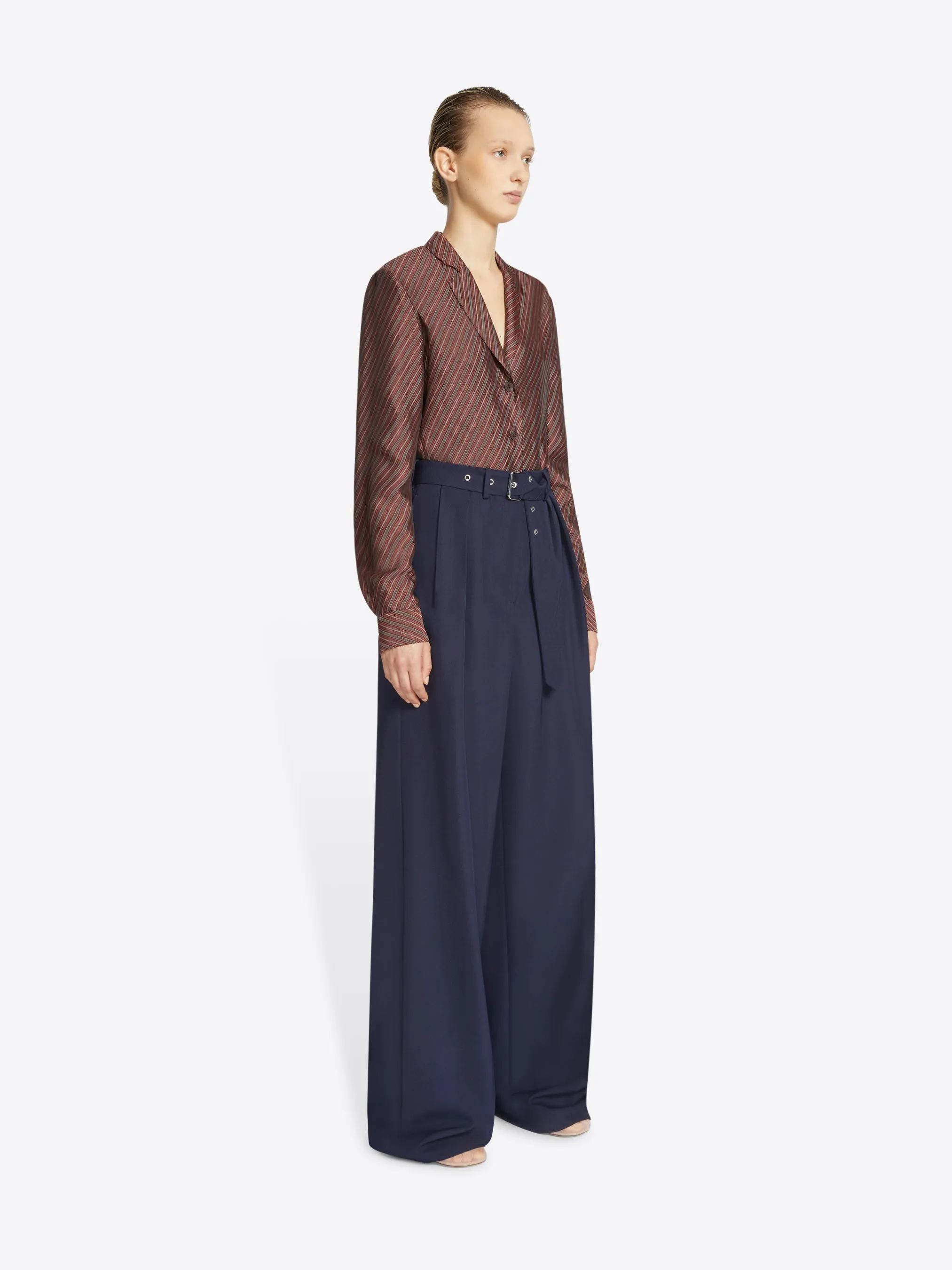 Belted wool trousers sold by Dries Van Noten product image thumbnail 3