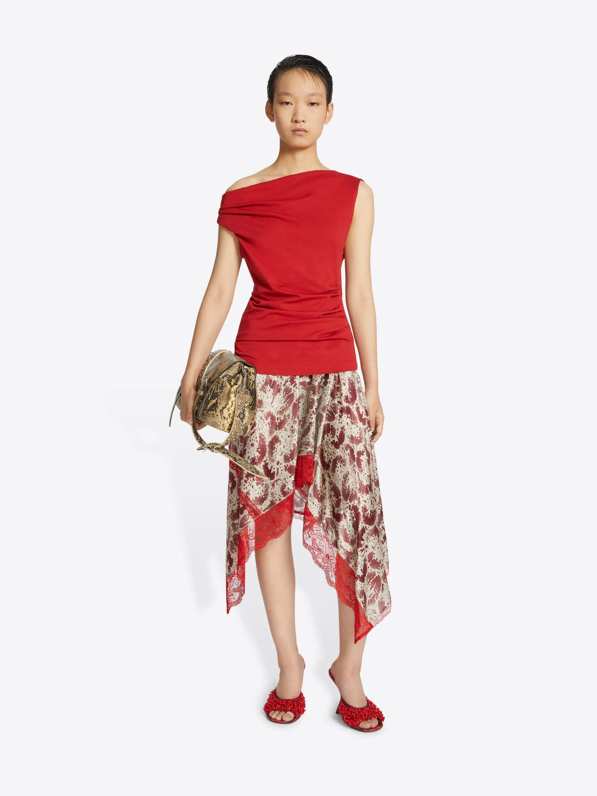 Off-shoulder jersey top sold by Dries Van Noten product image thumbnail 2