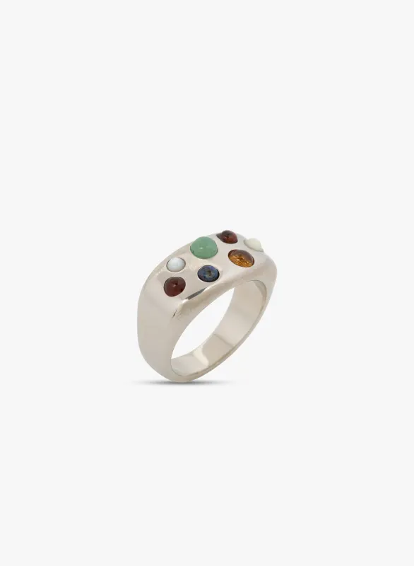 Multicolor stone ring sold by Dries Van Noten