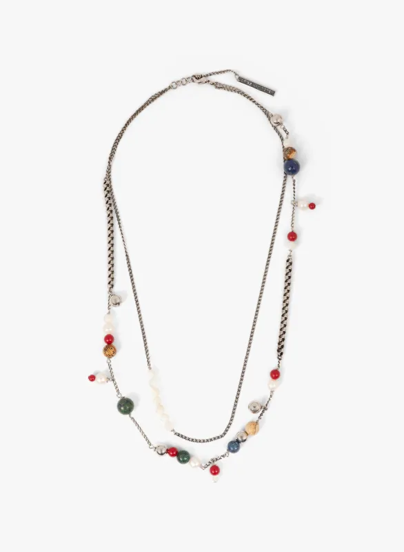 Double chain charm necklace sold by Dries Van Noten