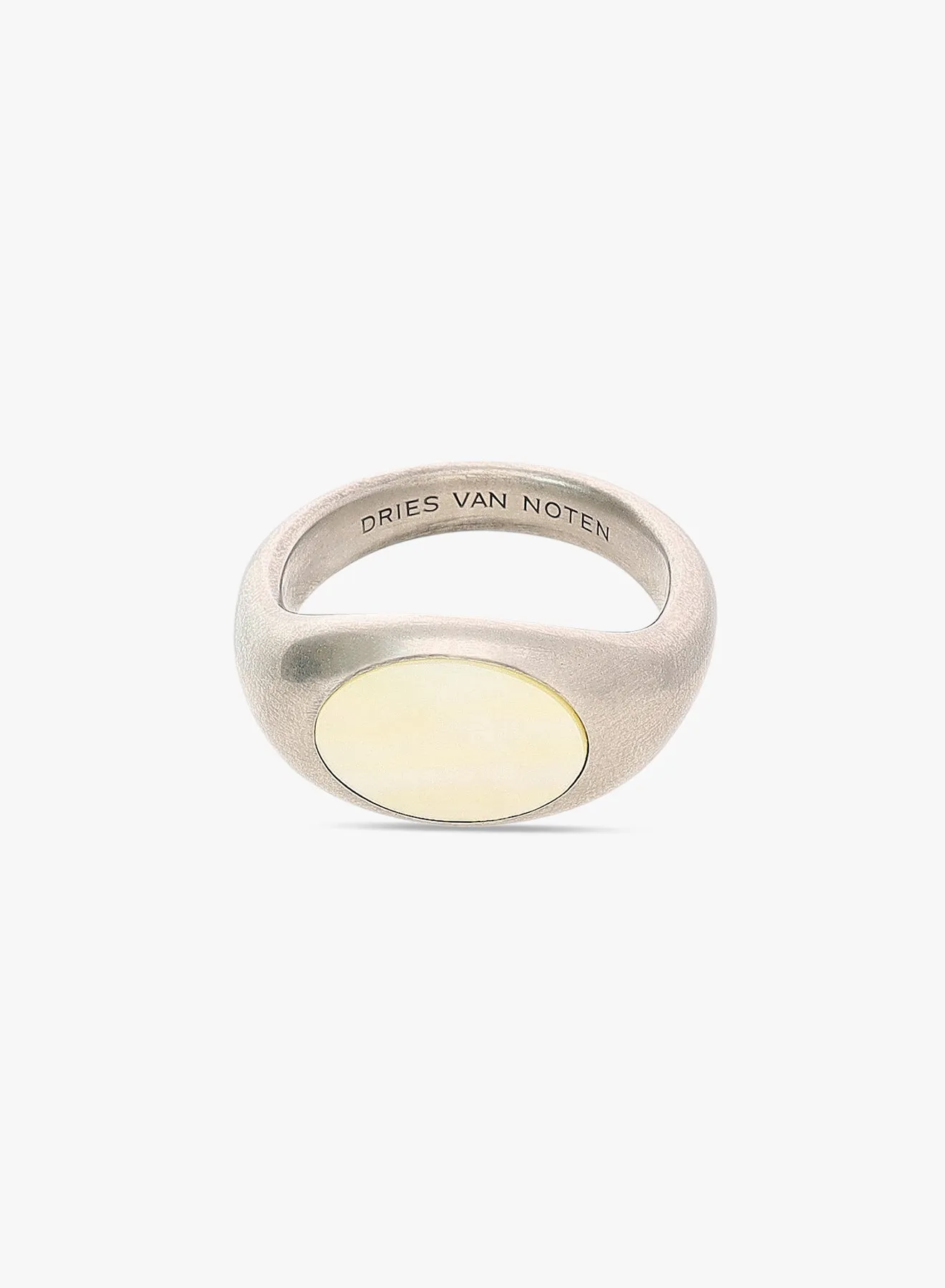 Thin stone signet ring sold by Dries Van Noten product image thumbnail 3