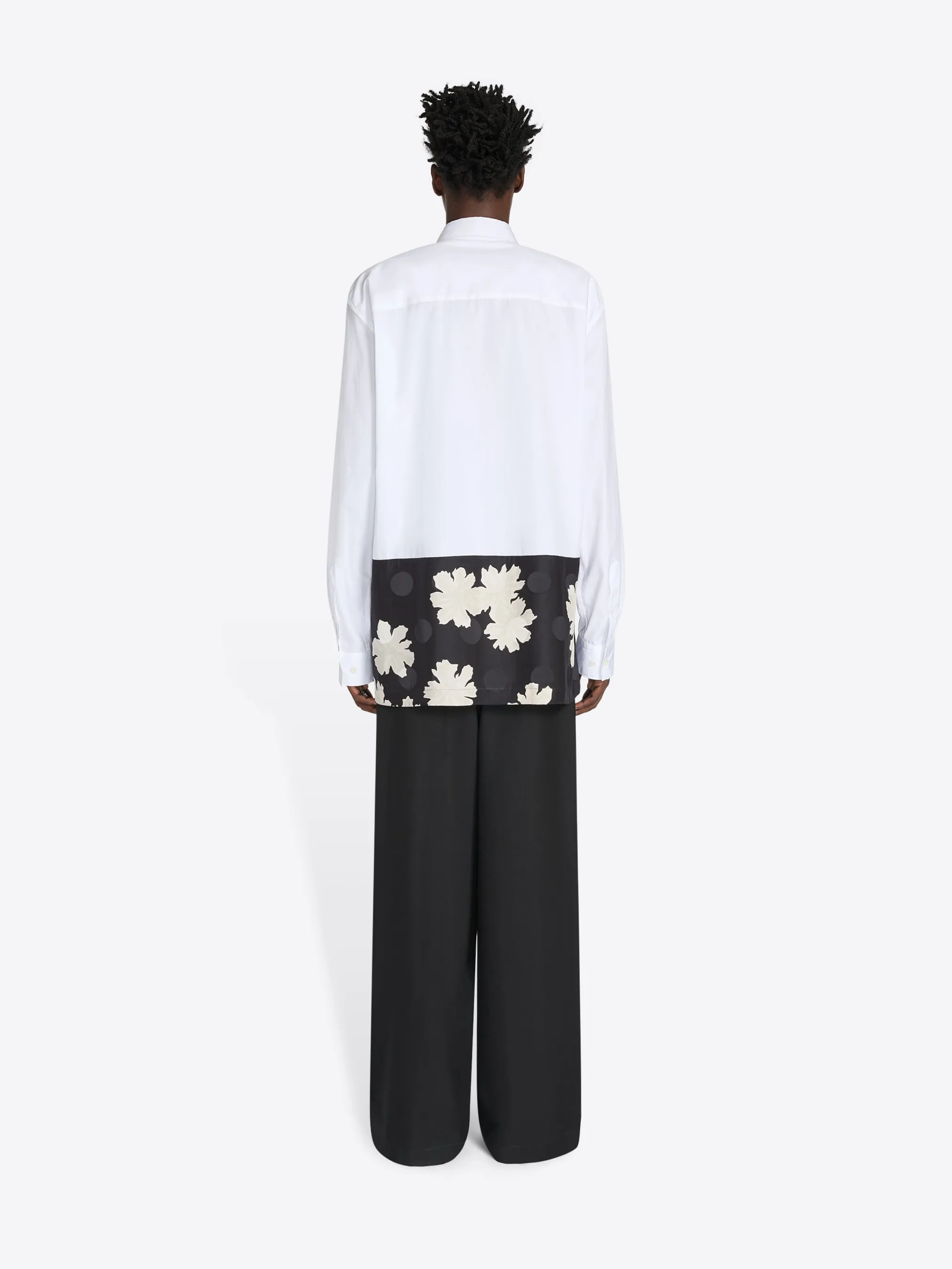 Contrast cotton shirt sold by Dries Van Noten product image thumbnail 4