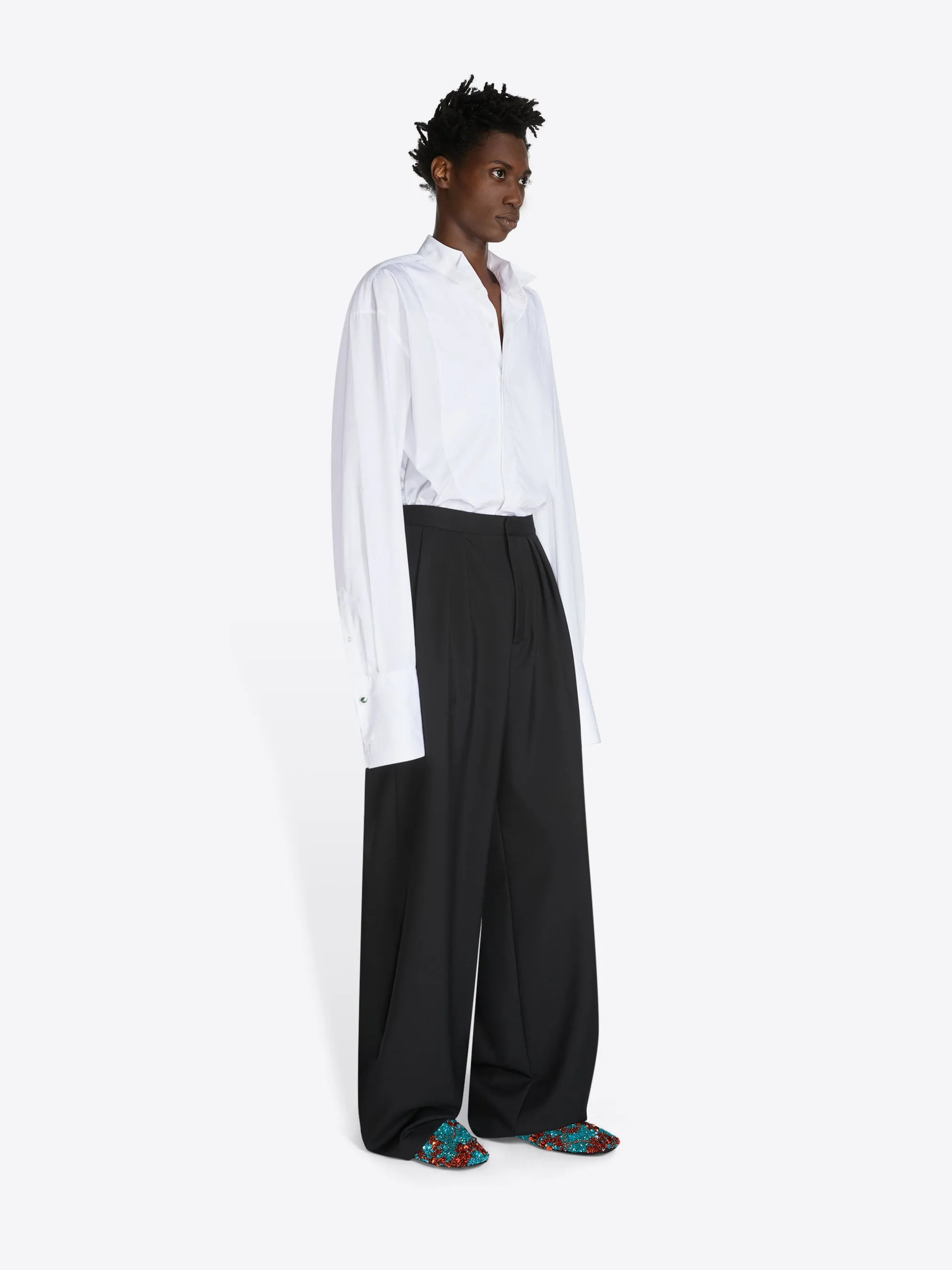 Belted wool mohair pants sold by Dries Van Noten product image thumbnail 3