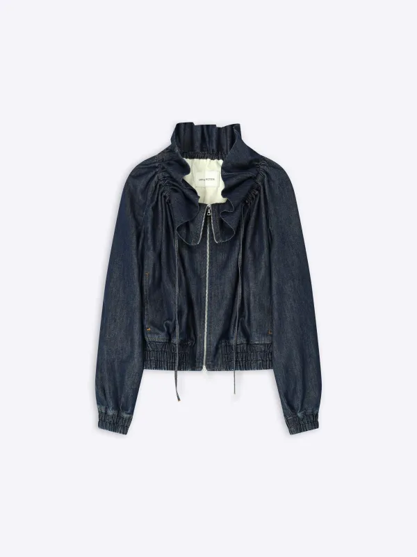 Denim cocoon blouson sold by Dries Van Noten