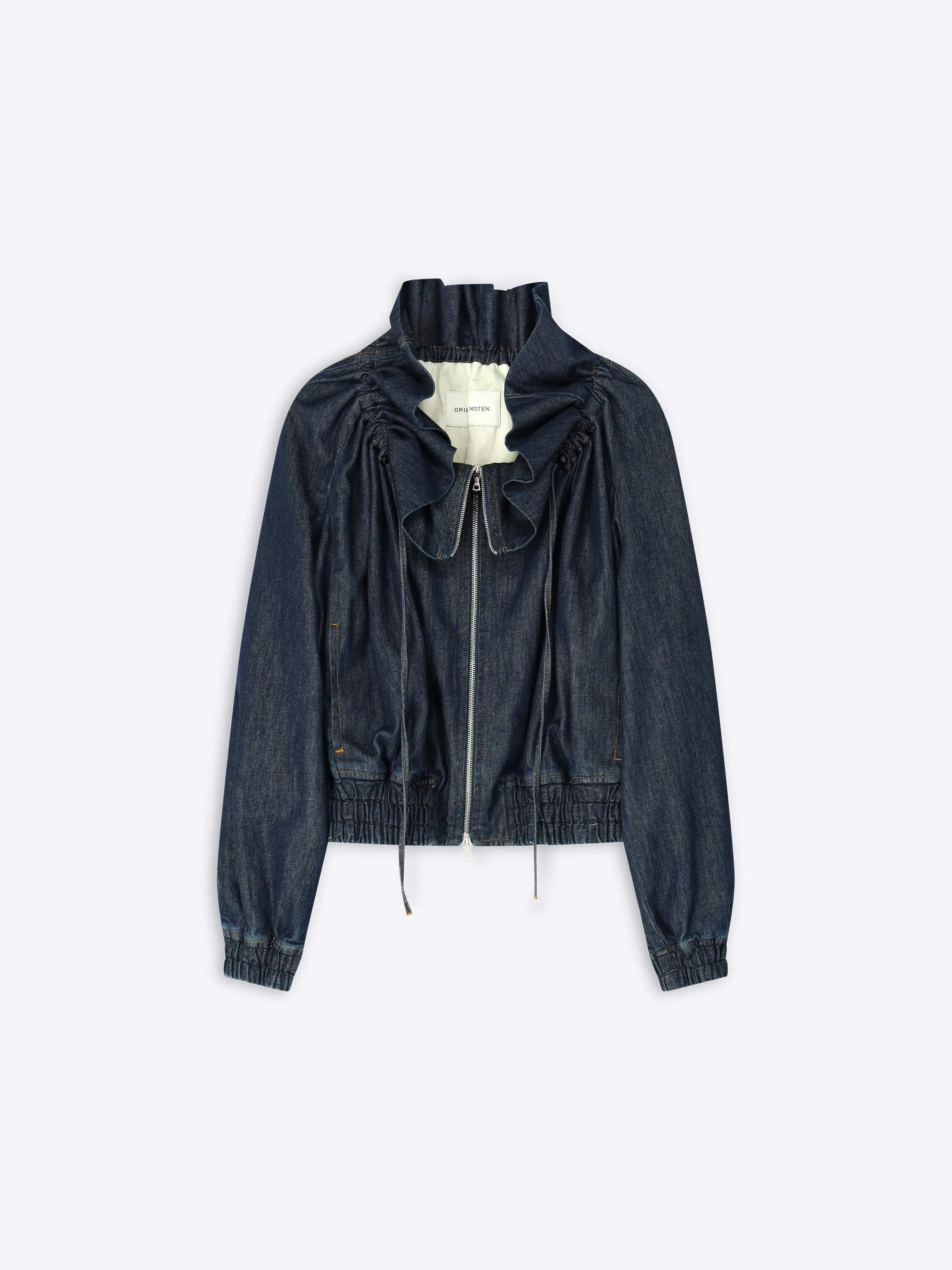 Denim cocoon blouson sold by Dries Van Noten