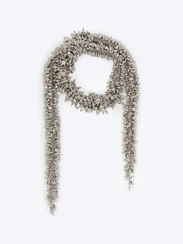 Embroidered scarf necklace sold by Dries Van Noten