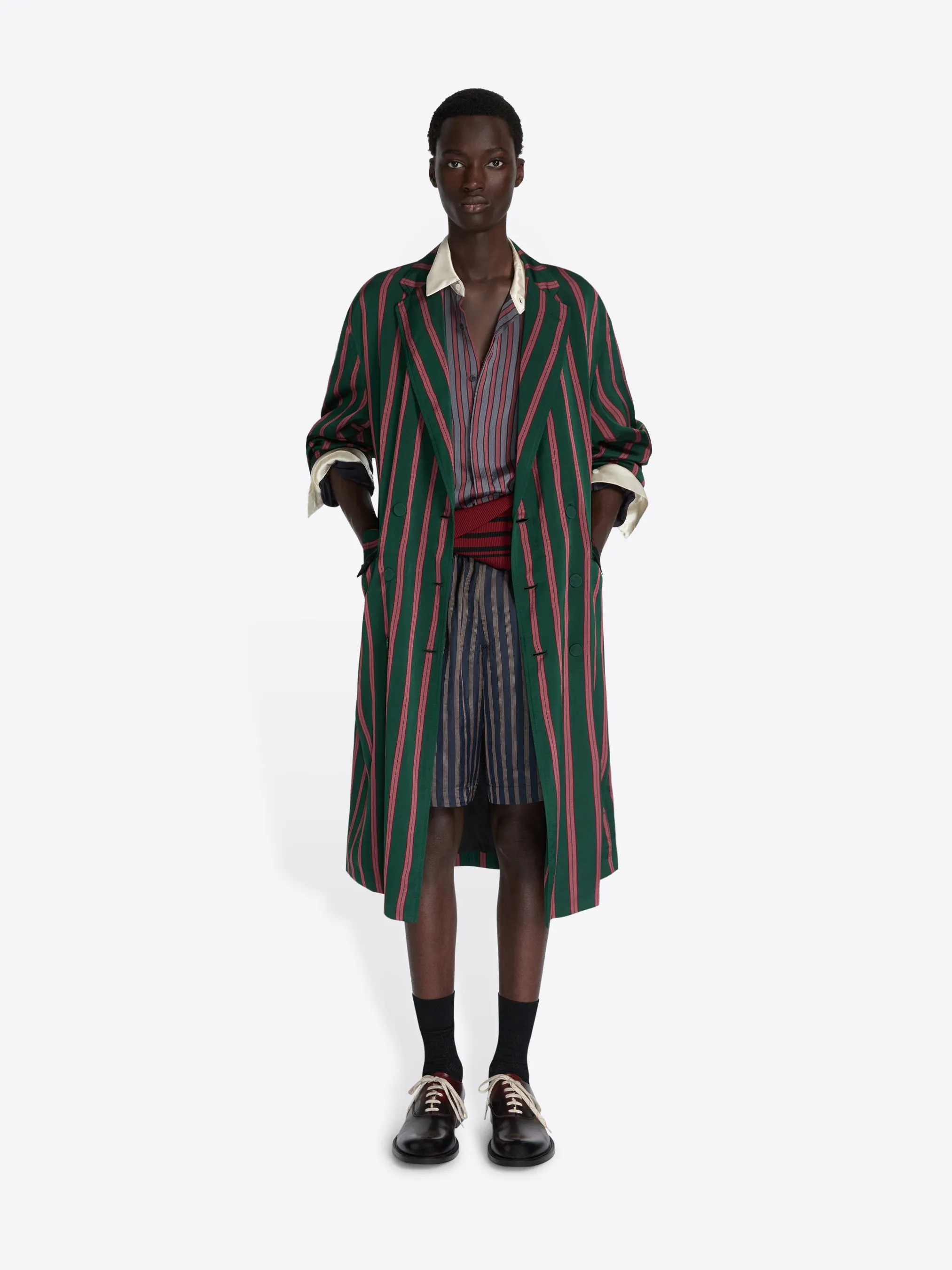Loose viscose coat sold by Dries Van Noten product image thumbnail 2