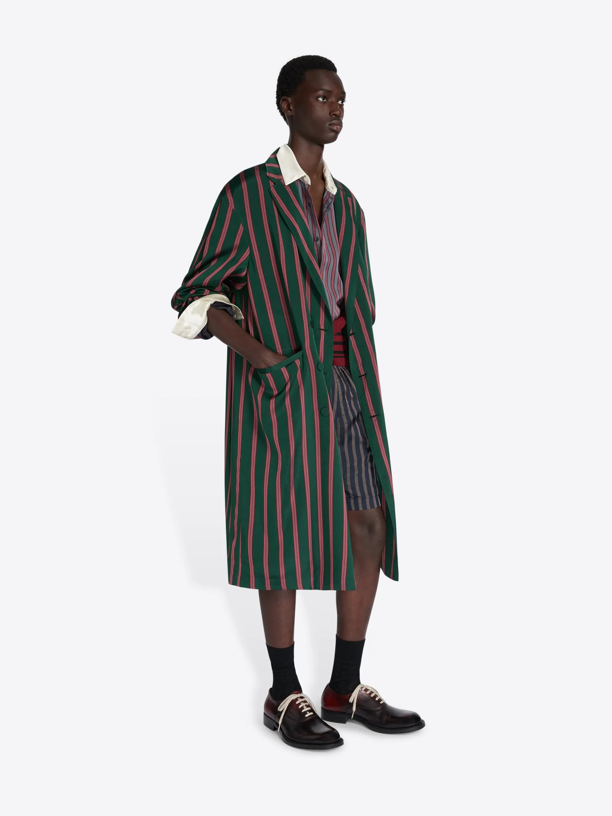 Loose viscose coat sold by Dries Van Noten product image thumbnail 3
