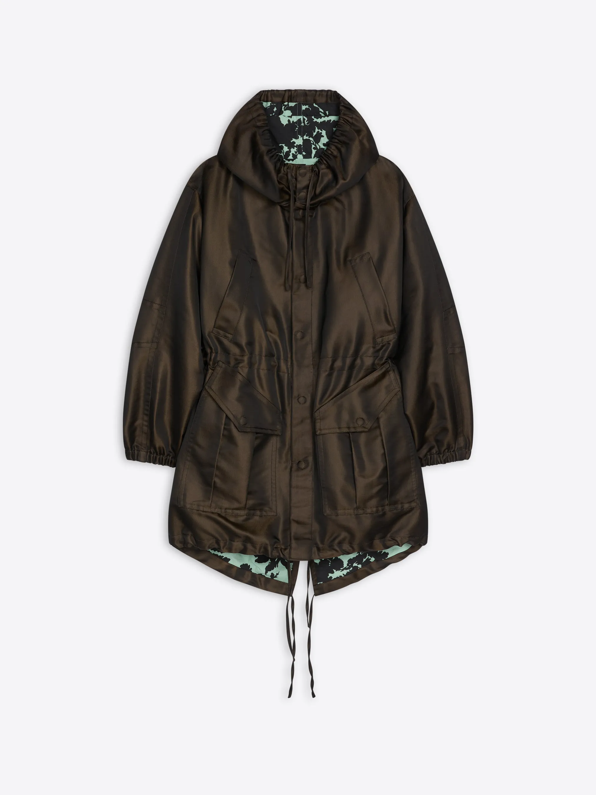 Changeant parka sold by Dries Van Noten