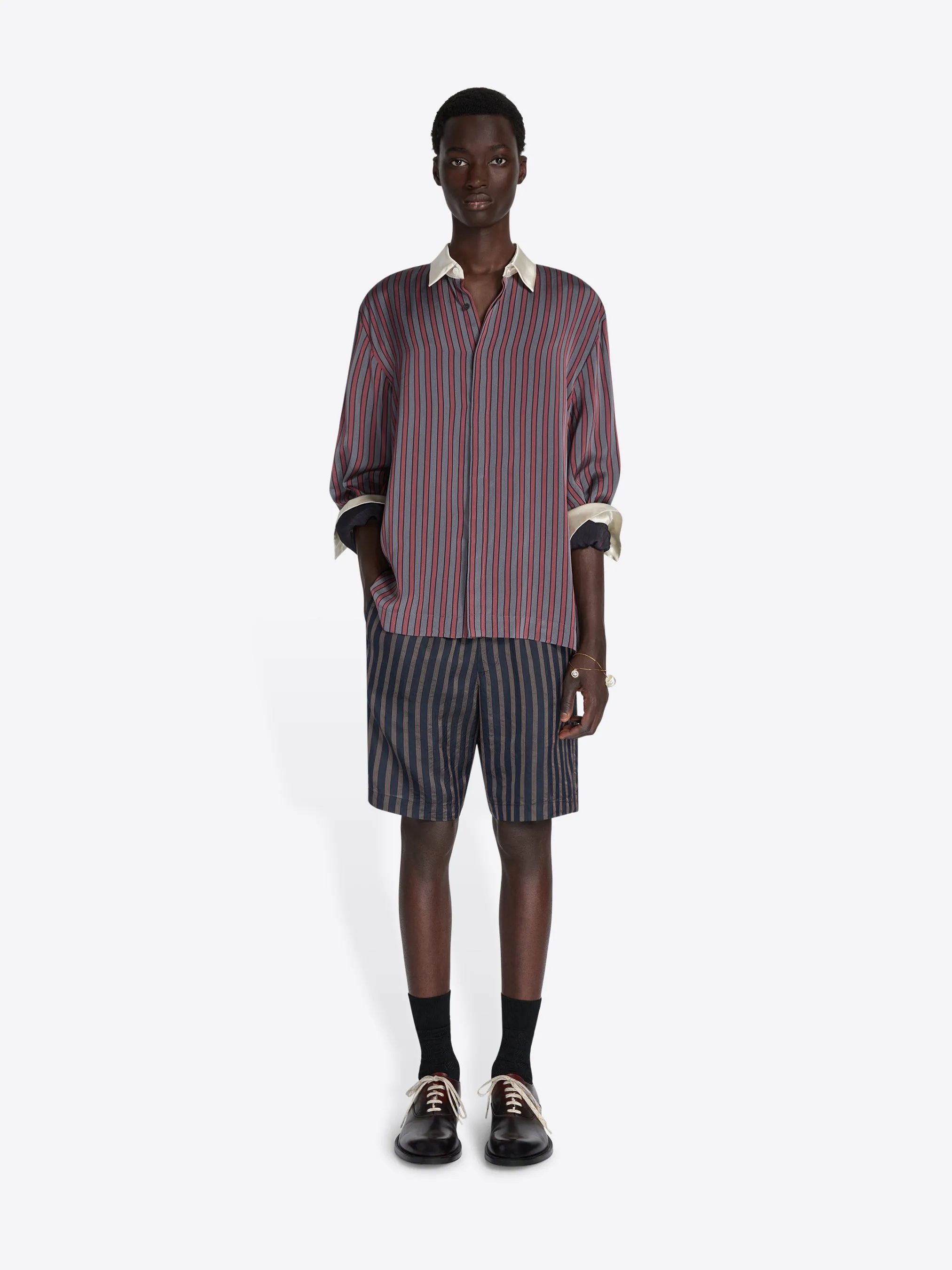 Contrast viscose shirt sold by Dries Van Noten product image thumbnail 3