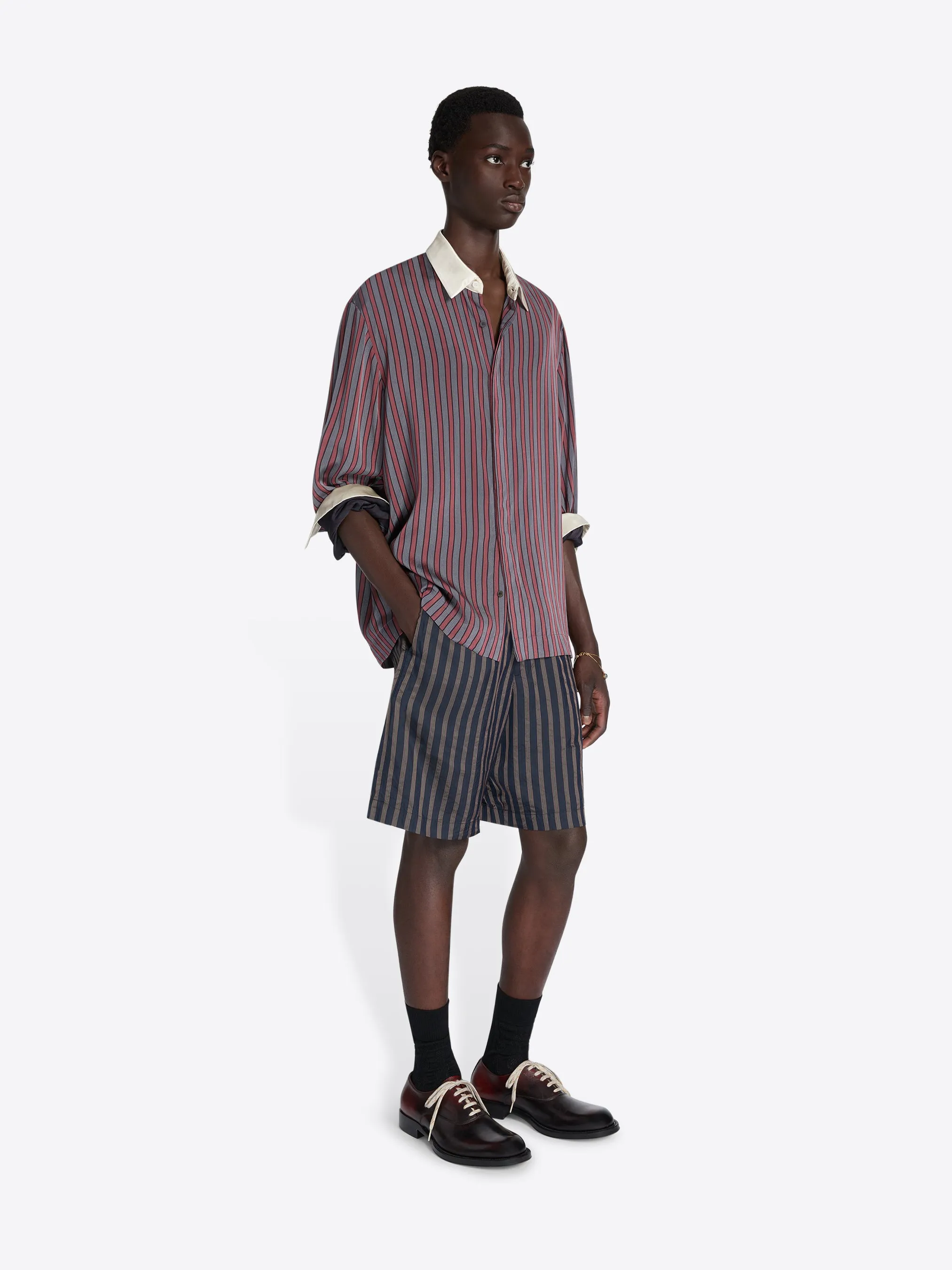 Contrast viscose shirt sold by Dries Van Noten product image thumbnail 4