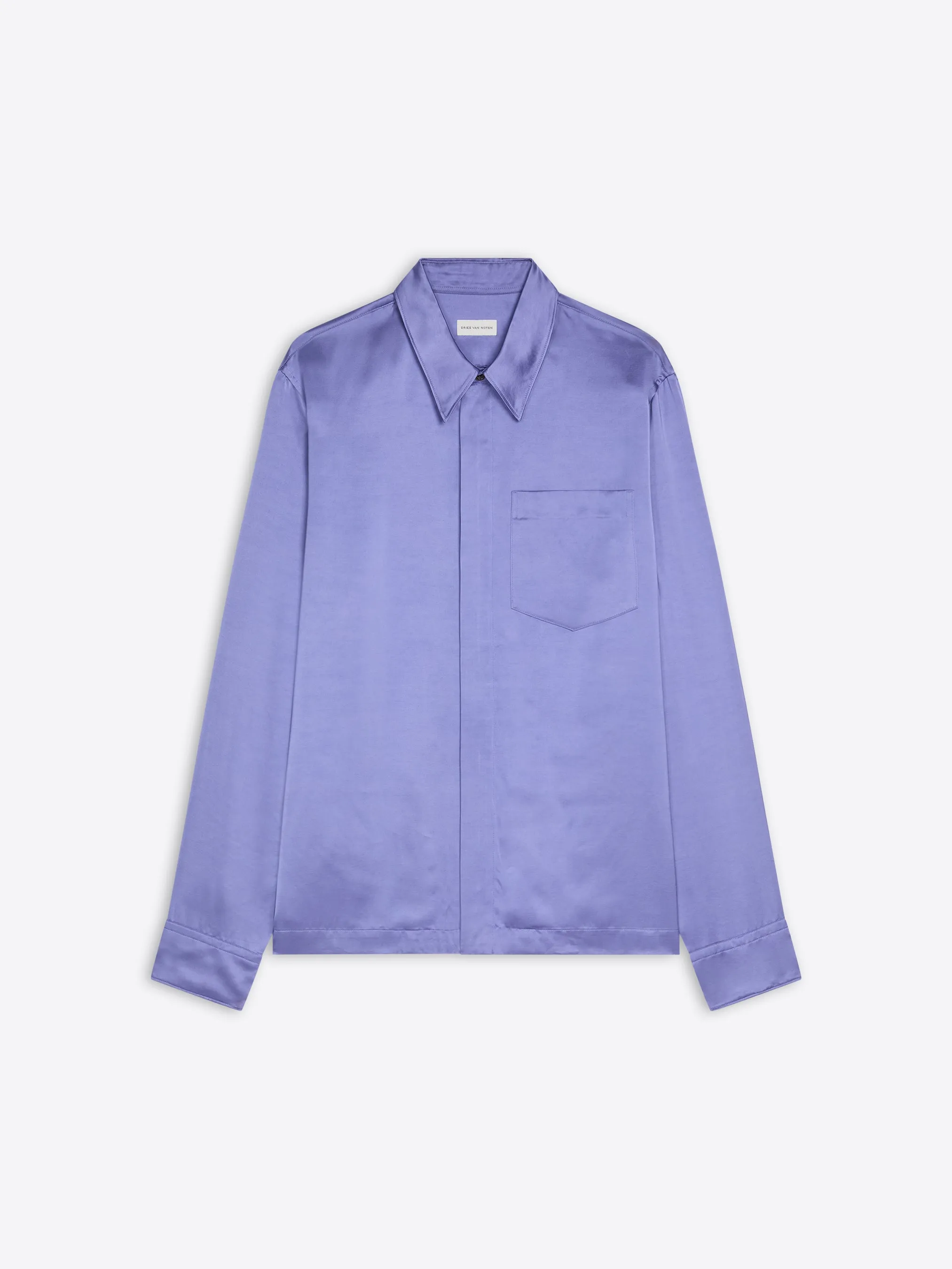 Satin zip shirt sold by Dries Van Noten
