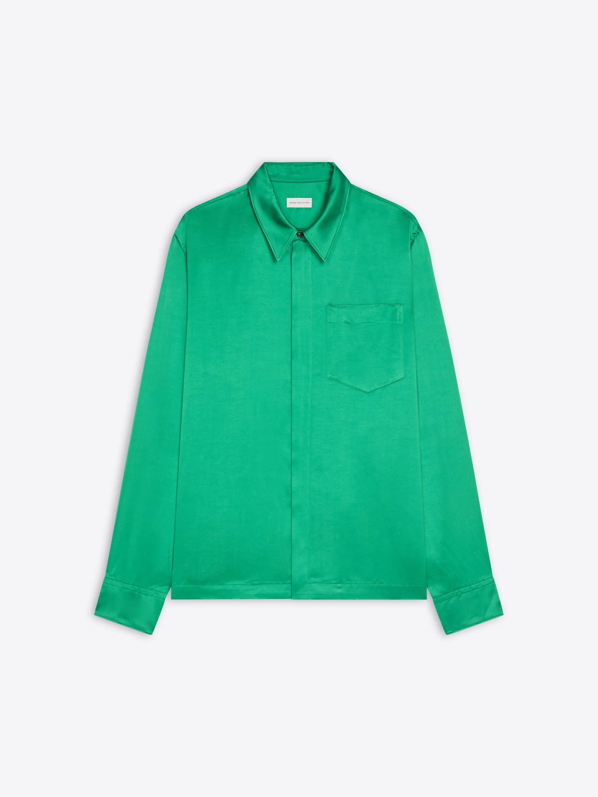 Satin zip shirt sold by Dries Van Noten product image thumbnail 2