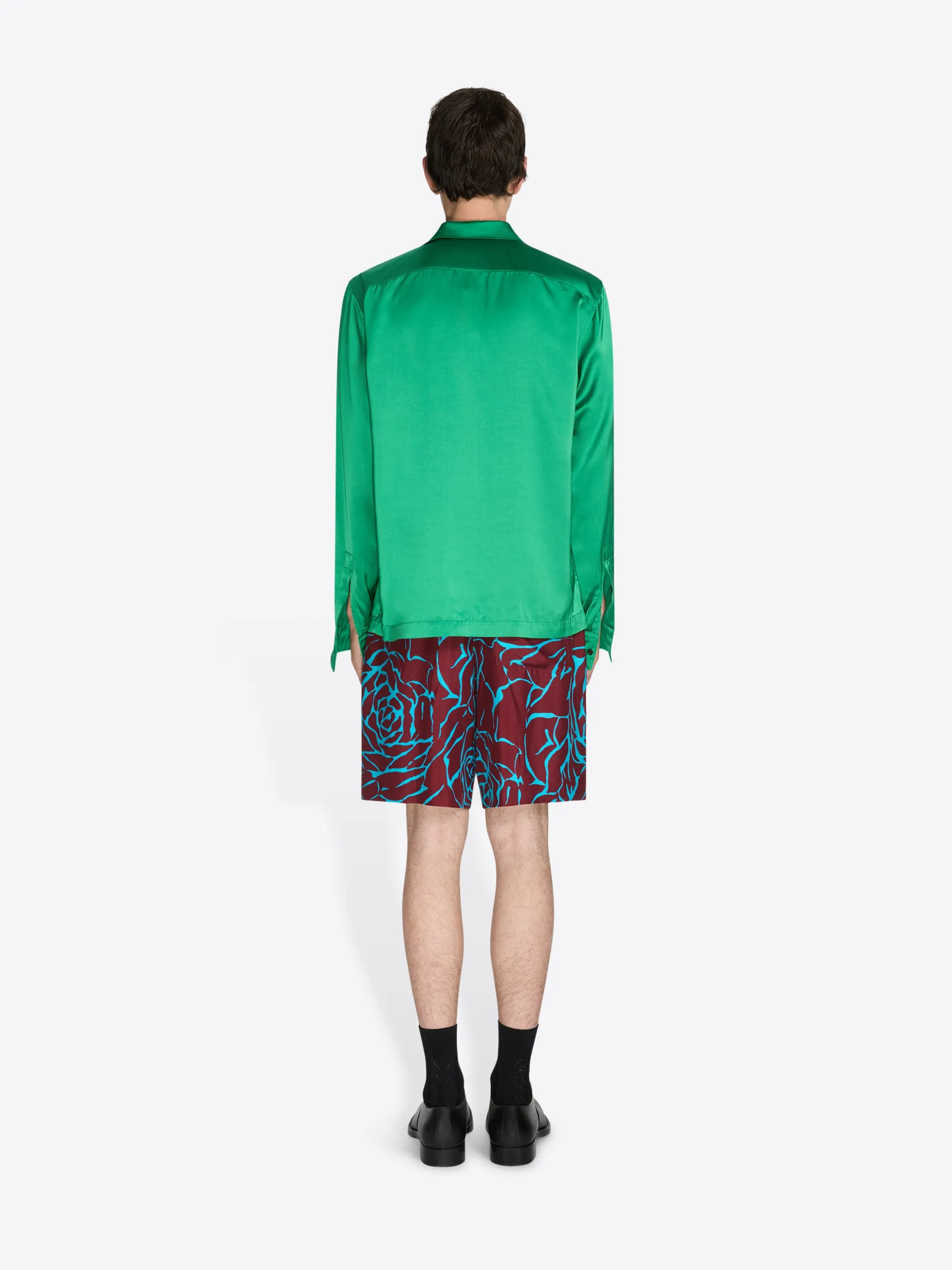 Satin zip shirt sold by Dries Van Noten product image thumbnail 5