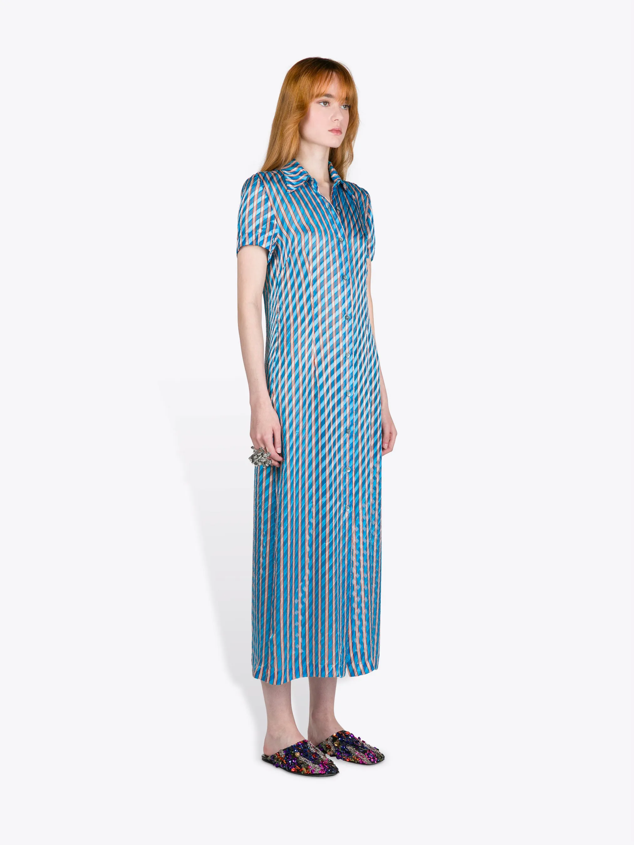 Devoré shirt dress sold by Dries Van Noten product image thumbnail 3
