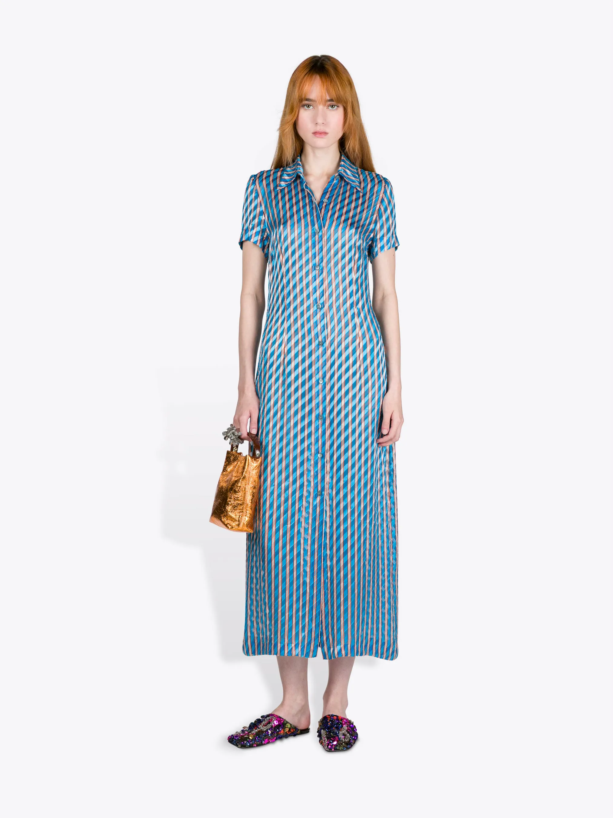 Devoré shirt dress sold by Dries Van Noten product image thumbnail 2