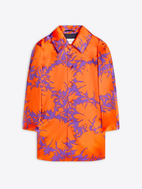 Printed satin coat sold by Dries Van Noten