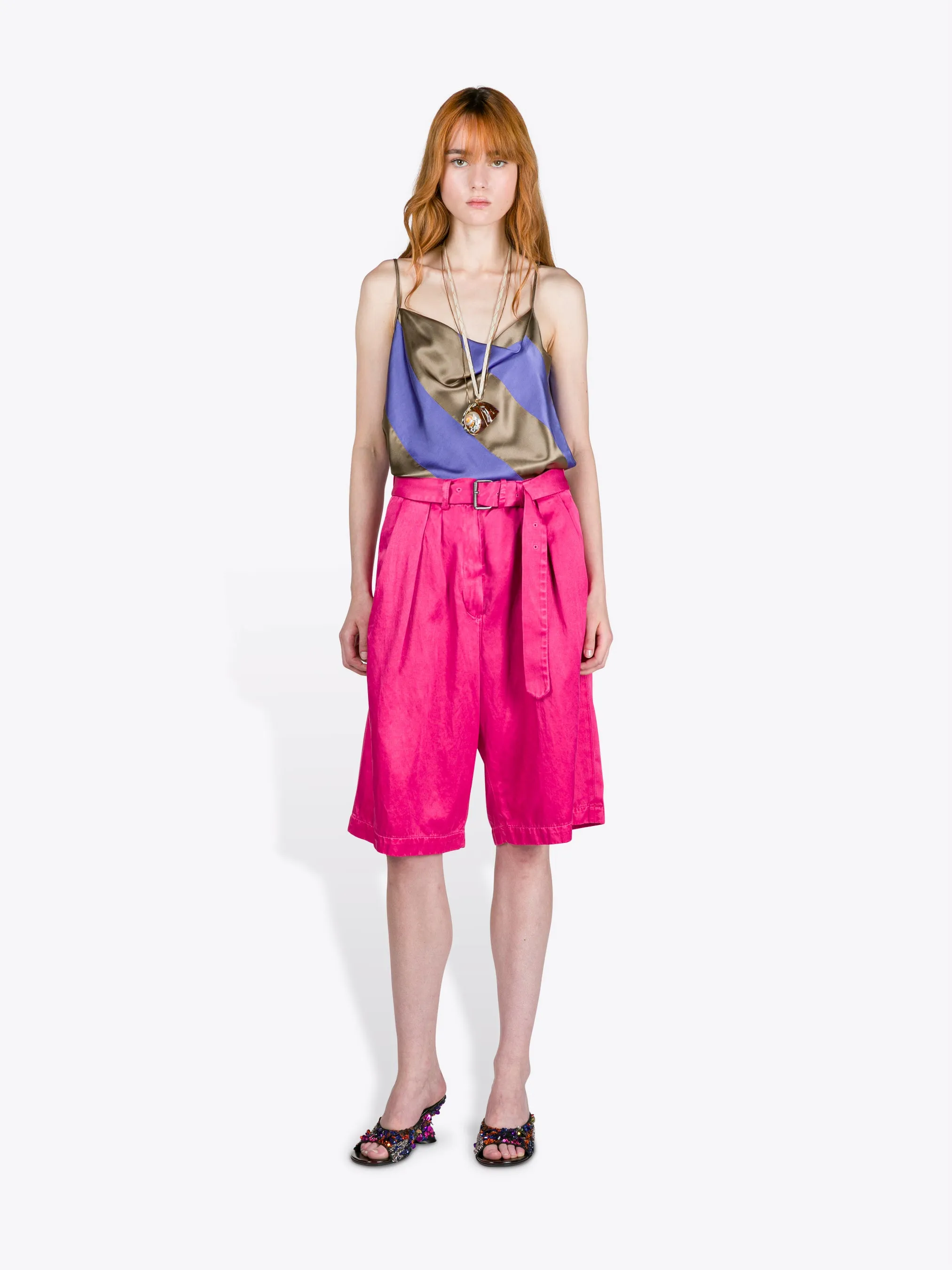 Belted overdyed shorts sold by Dries Van Noten product image thumbnail 2