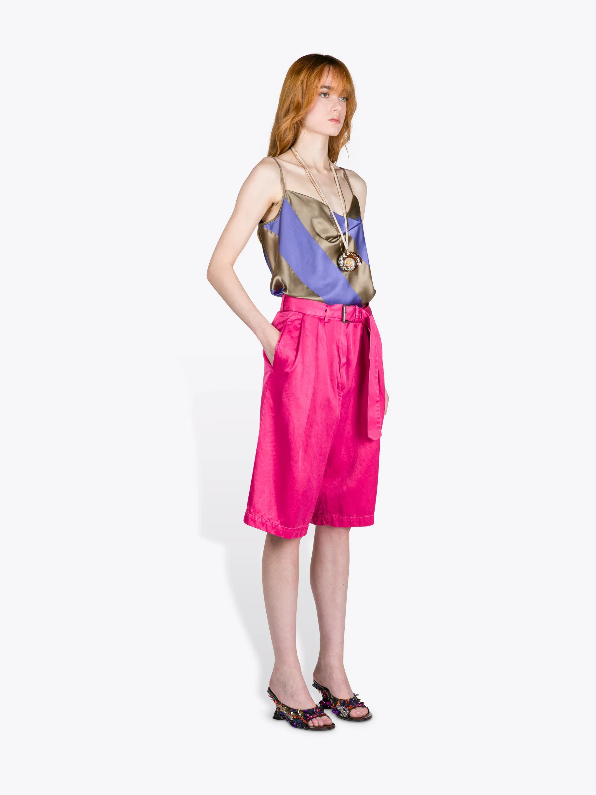 Belted overdyed shorts sold by Dries Van Noten product image thumbnail 3