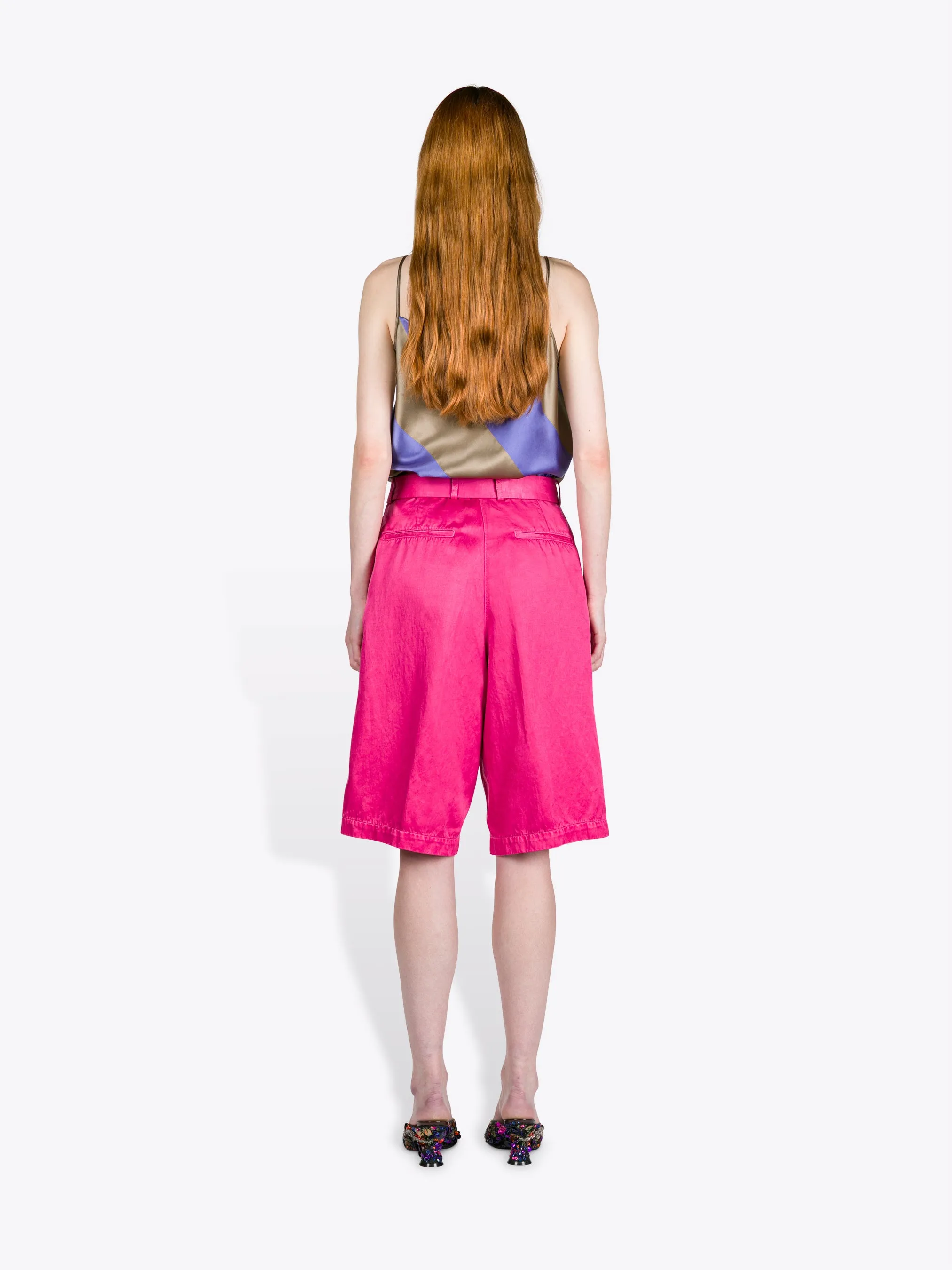 Belted overdyed shorts sold by Dries Van Noten product image thumbnail 4