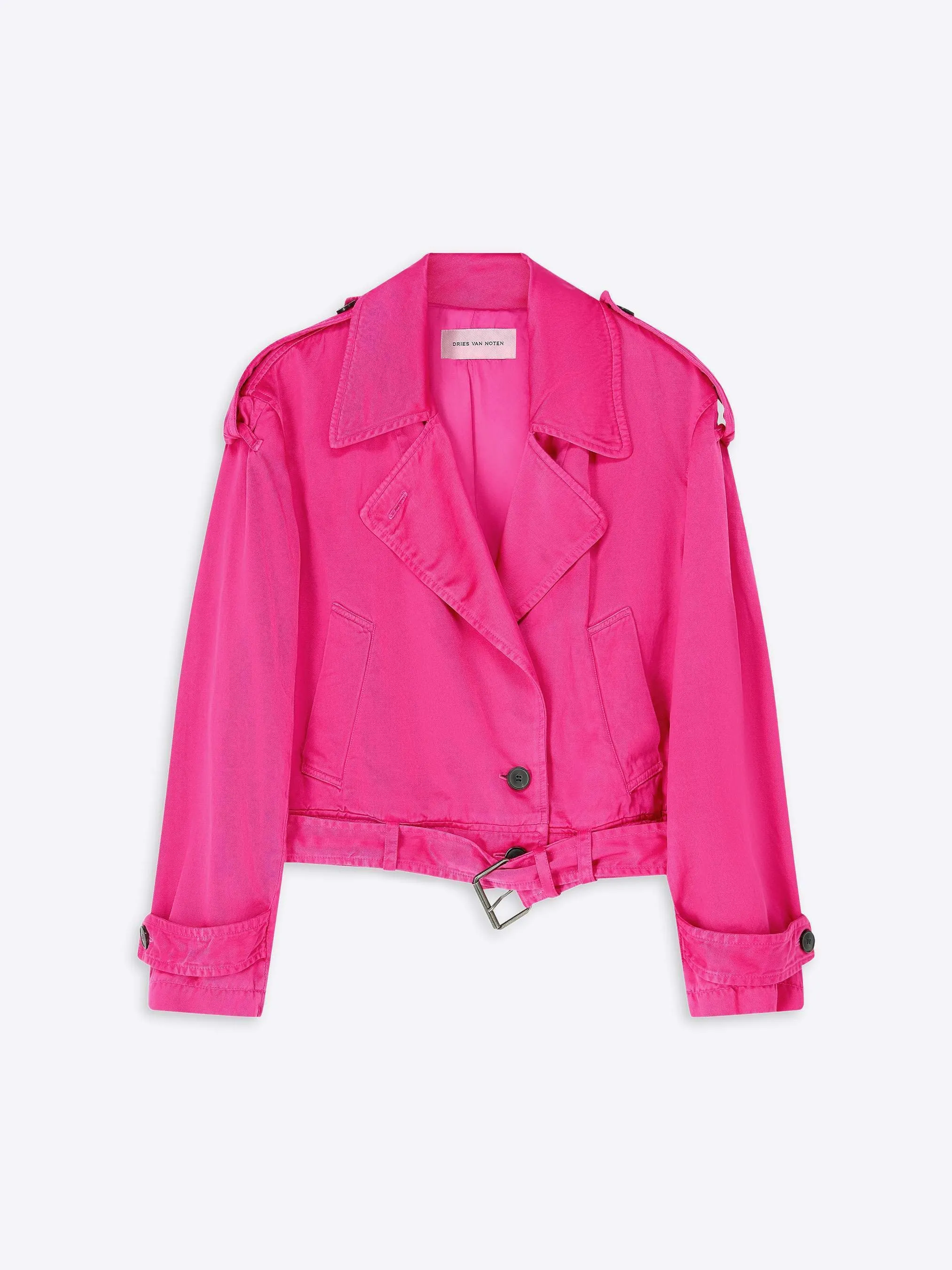 Overdyed biker jacket sold by Dries Van Noten