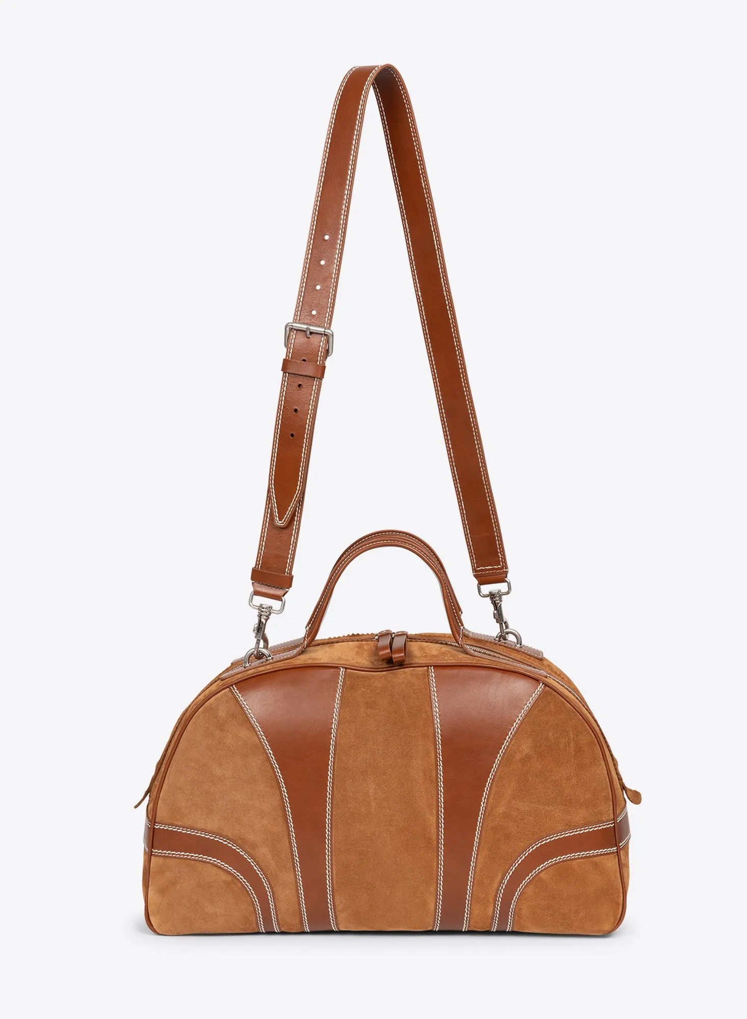 Suede duffle bag sold by Dries Van Noten
