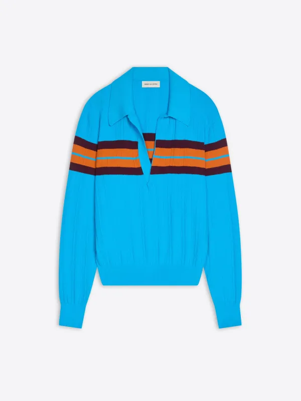 Block stripe polo shirt made by Dries Van Noten
