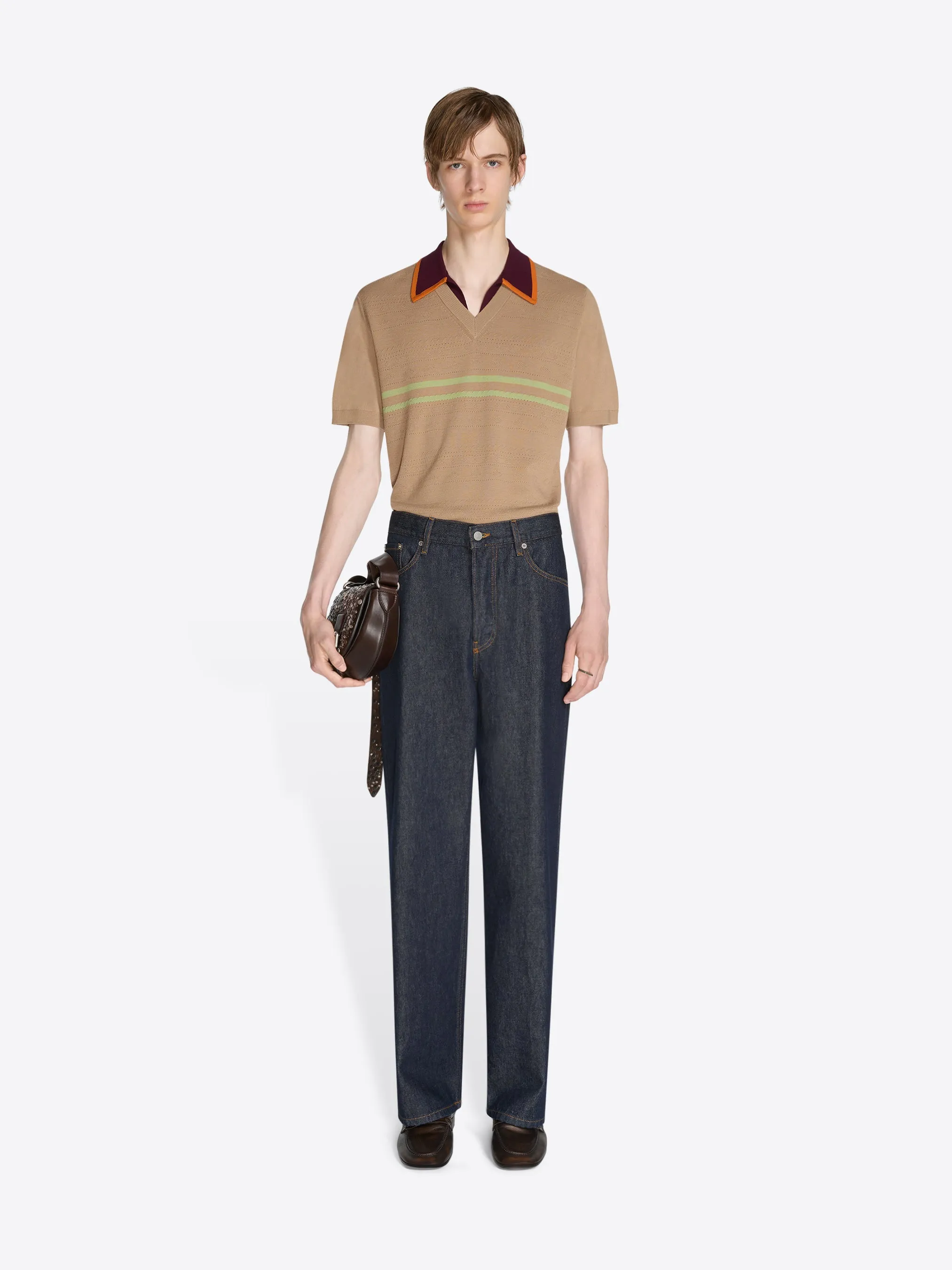 Merino wool polo shirt sold by Dries Van Noten product image thumbnail 2