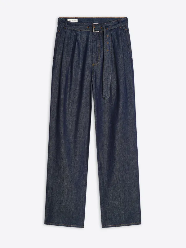 Belted denim pants sold by Dries Van Noten