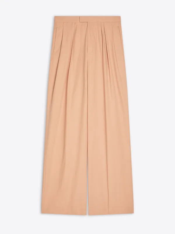 Pleated cotton poplin pants made by Dries Van Noten