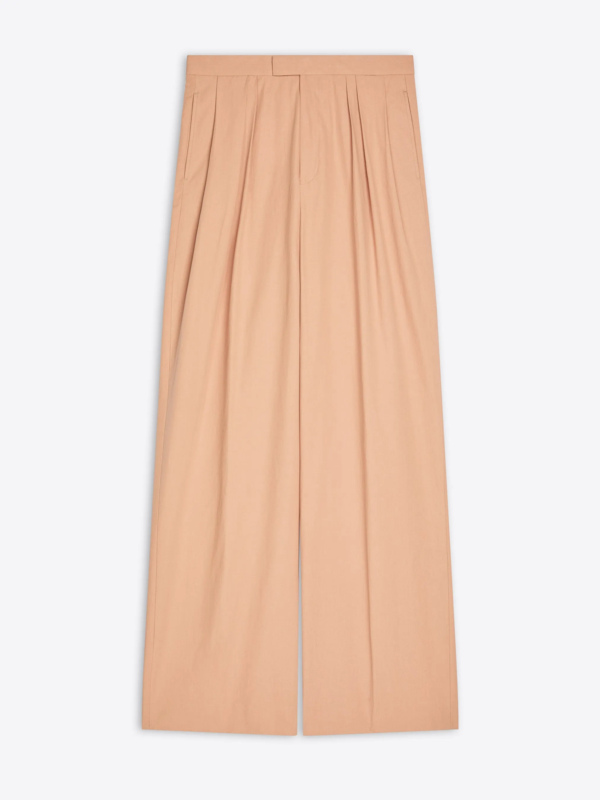 Pleated cotton poplin pants sold by Dries Van Noten