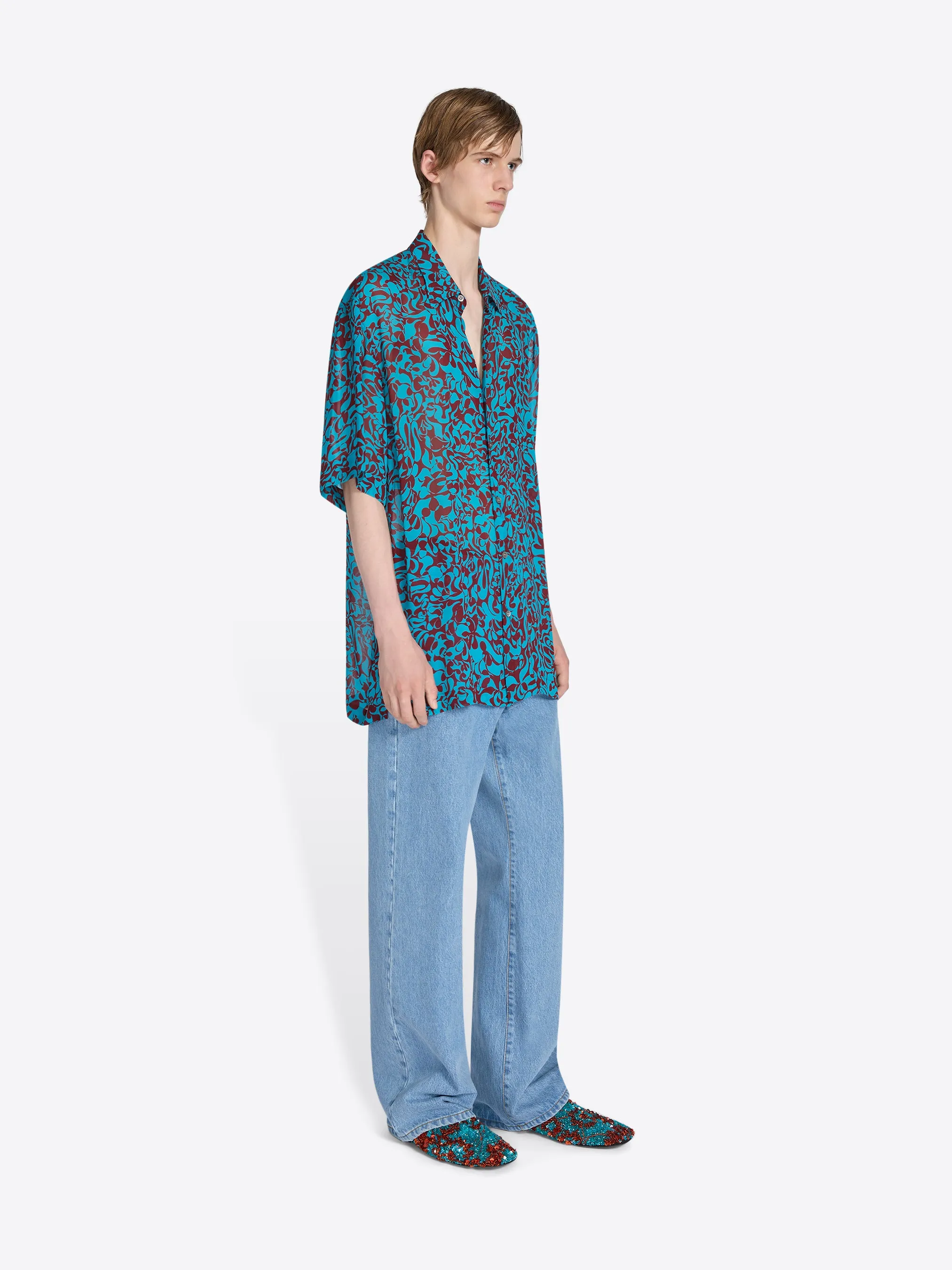 Short sleeve viscose shirt sold by Dries Van Noten product image thumbnail 3