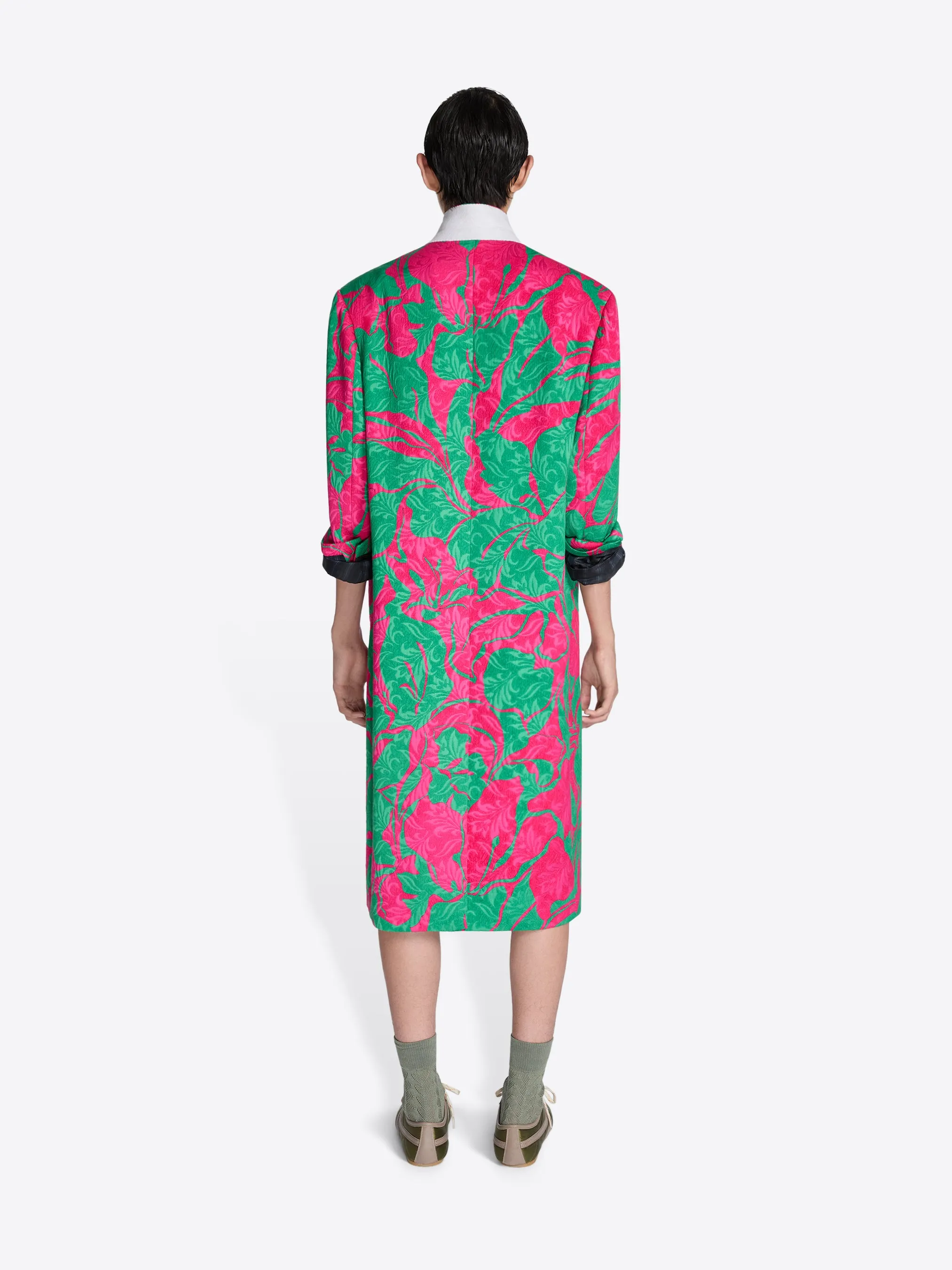 Printed jacquard coat sold by Dries Van Noten product image thumbnail 4