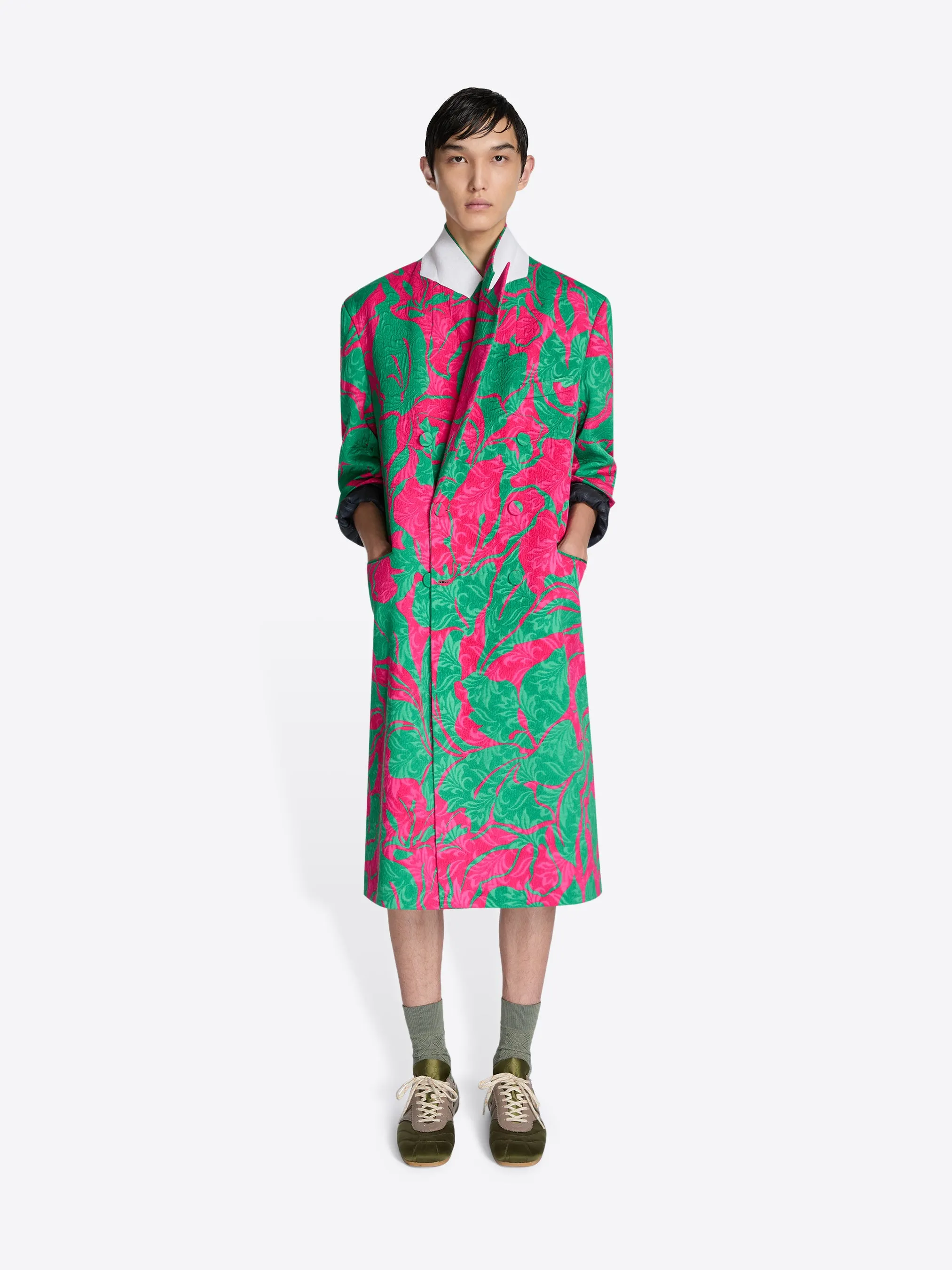 Printed jacquard coat sold by Dries Van Noten product image thumbnail 2