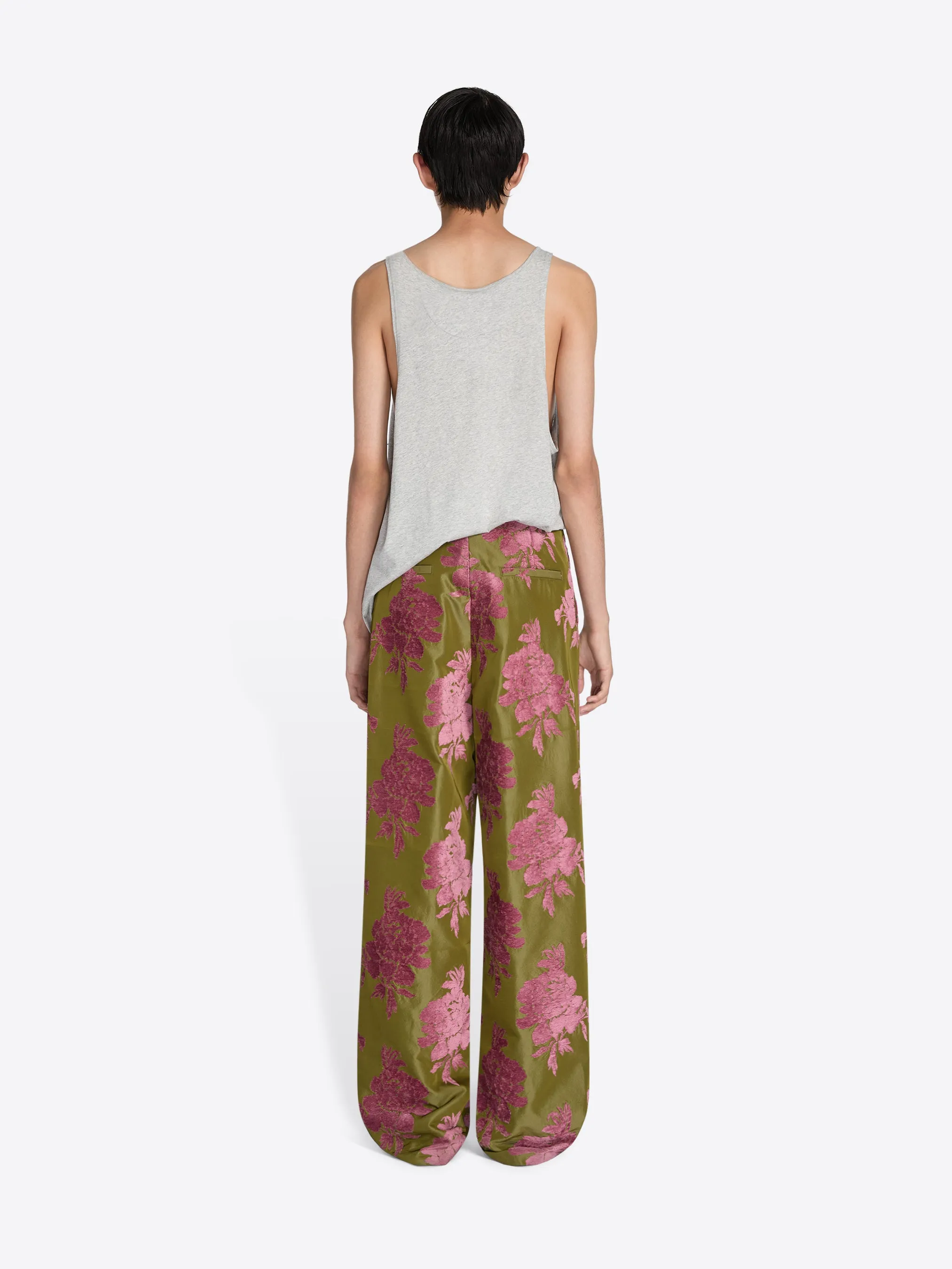 Pleated fil coupé pants sold by Dries Van Noten product image thumbnail 4