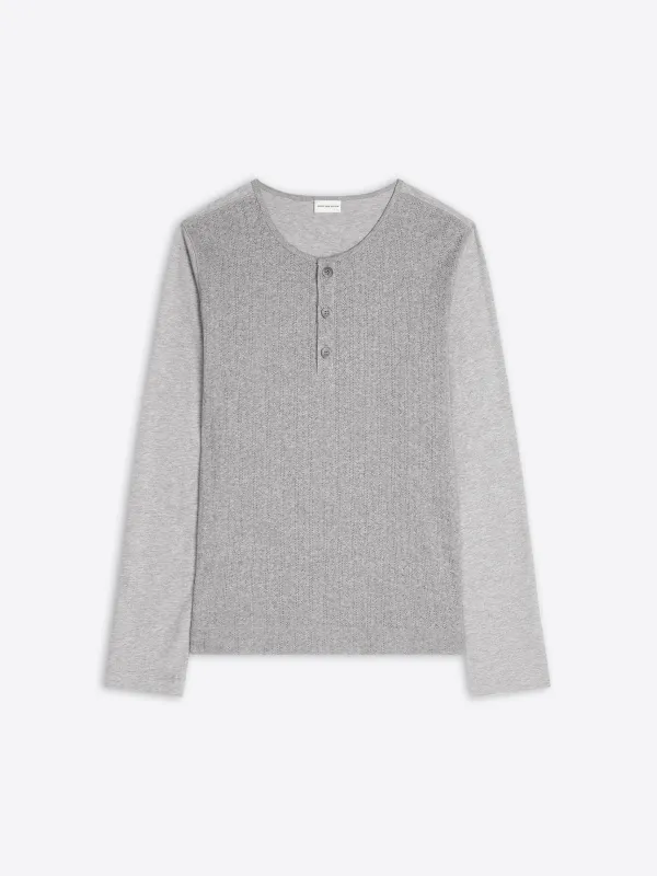 Pointelle henley tee made by Dries Van Noten