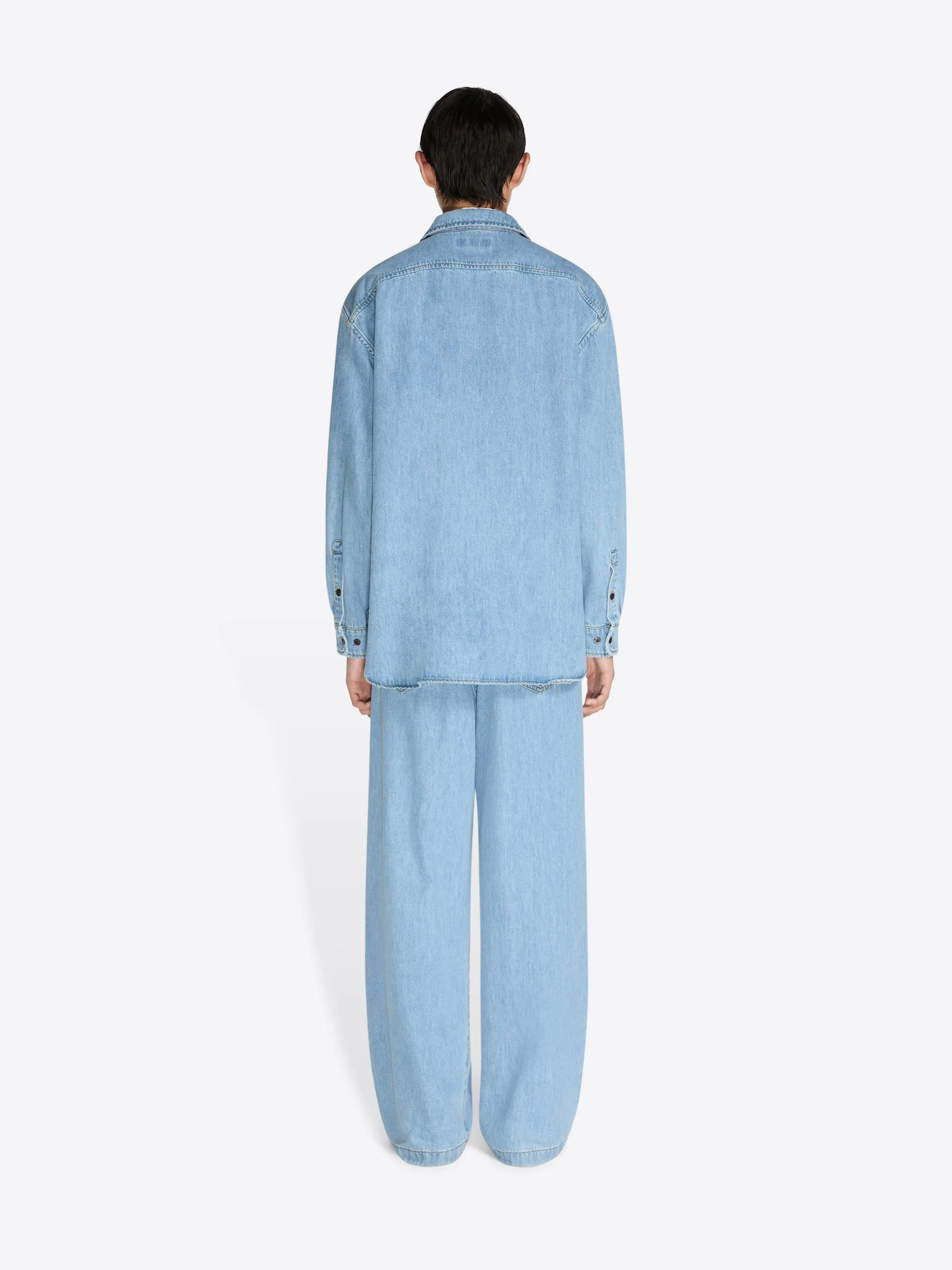 Denim zipped shirt sold by Dries Van Noten product image thumbnail 4