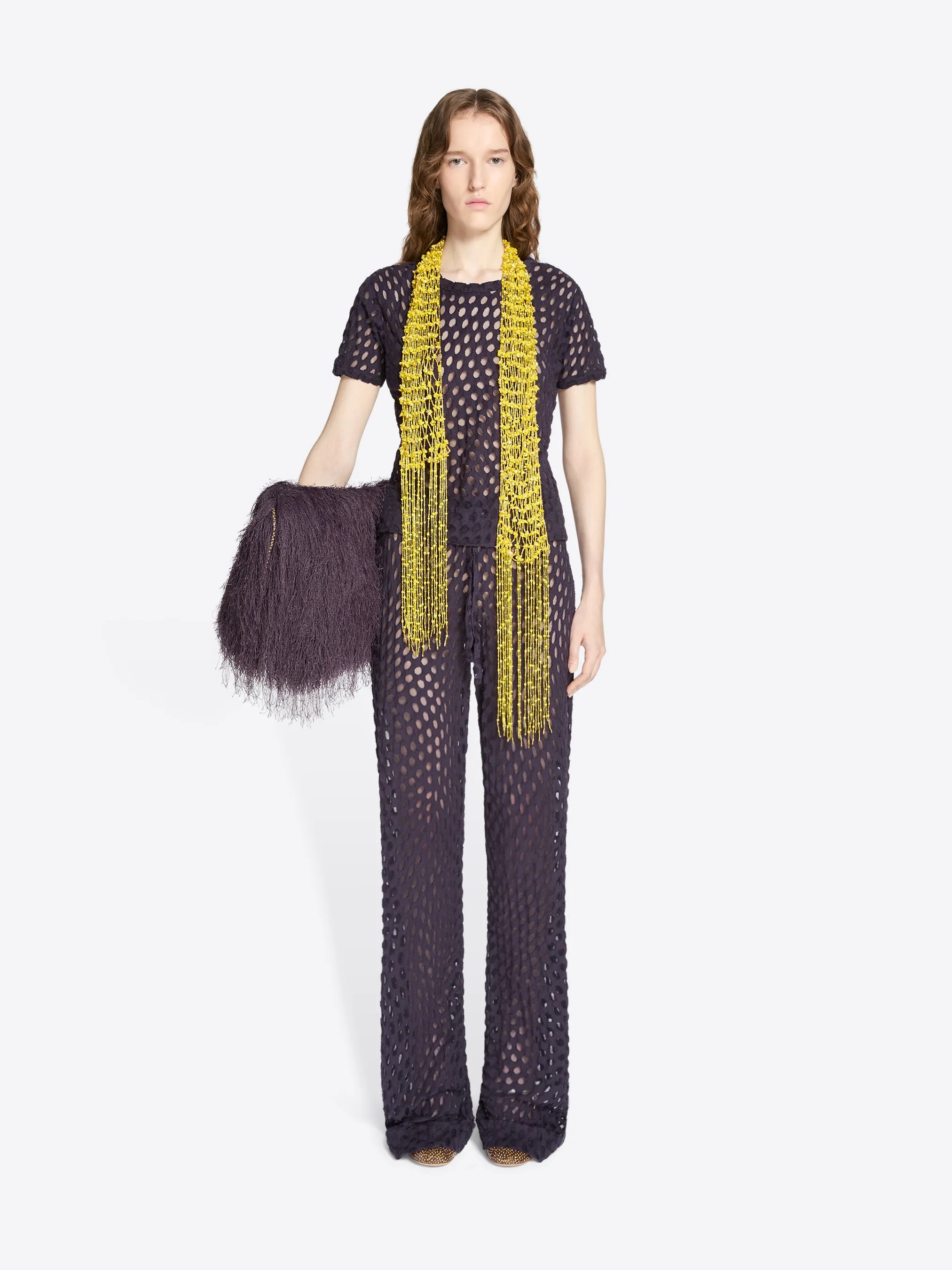 Embroidered scarf necklace sold by Dries Van Noten product image thumbnail 4