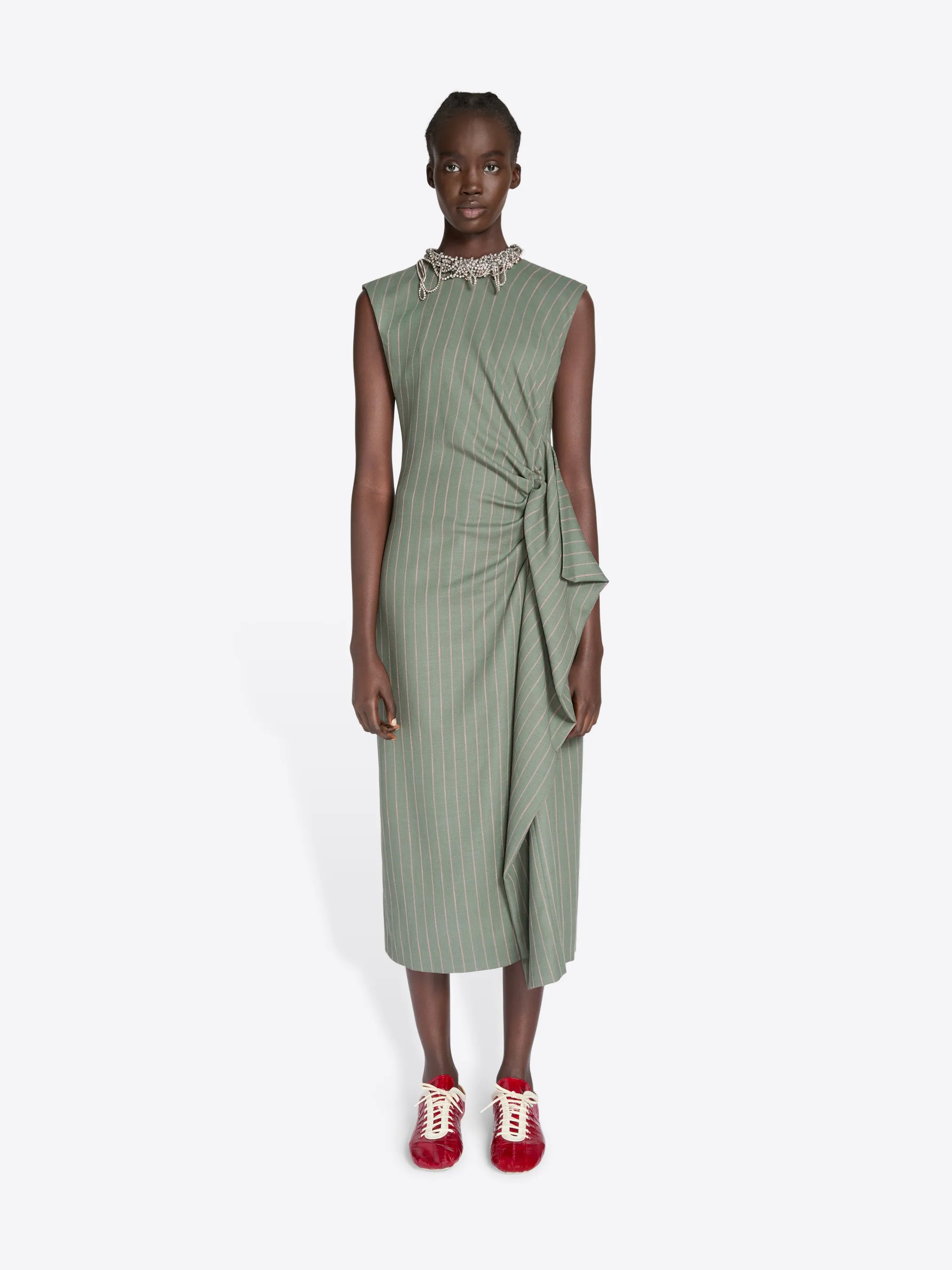Fitted draped dress sold by Dries Van Noten product image thumbnail 2