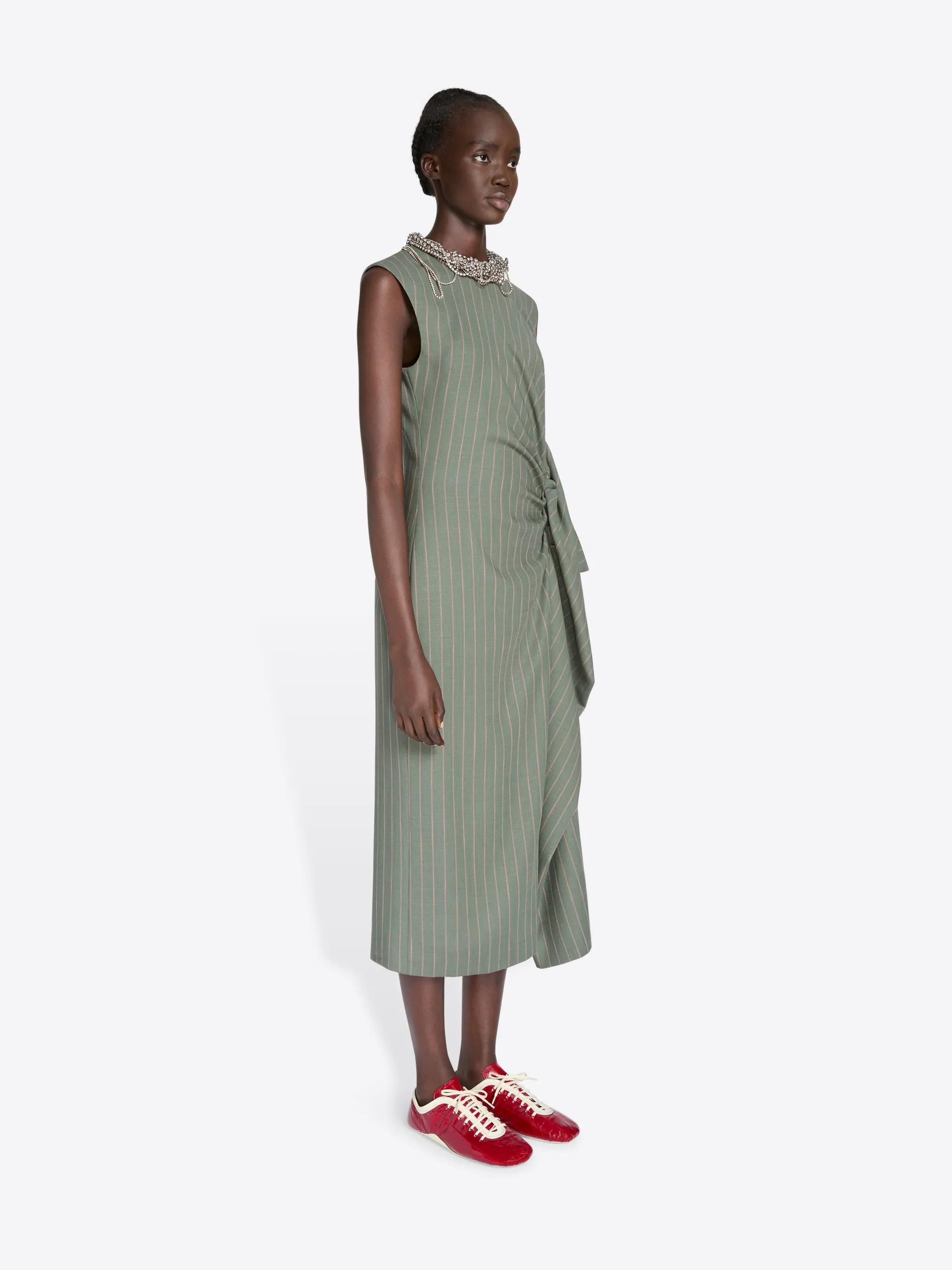 Fitted draped dress sold by Dries Van Noten product image thumbnail 3