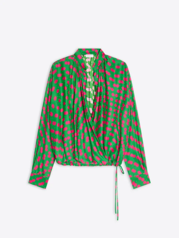 Viscose wrap shirt made by Dries Van Noten
