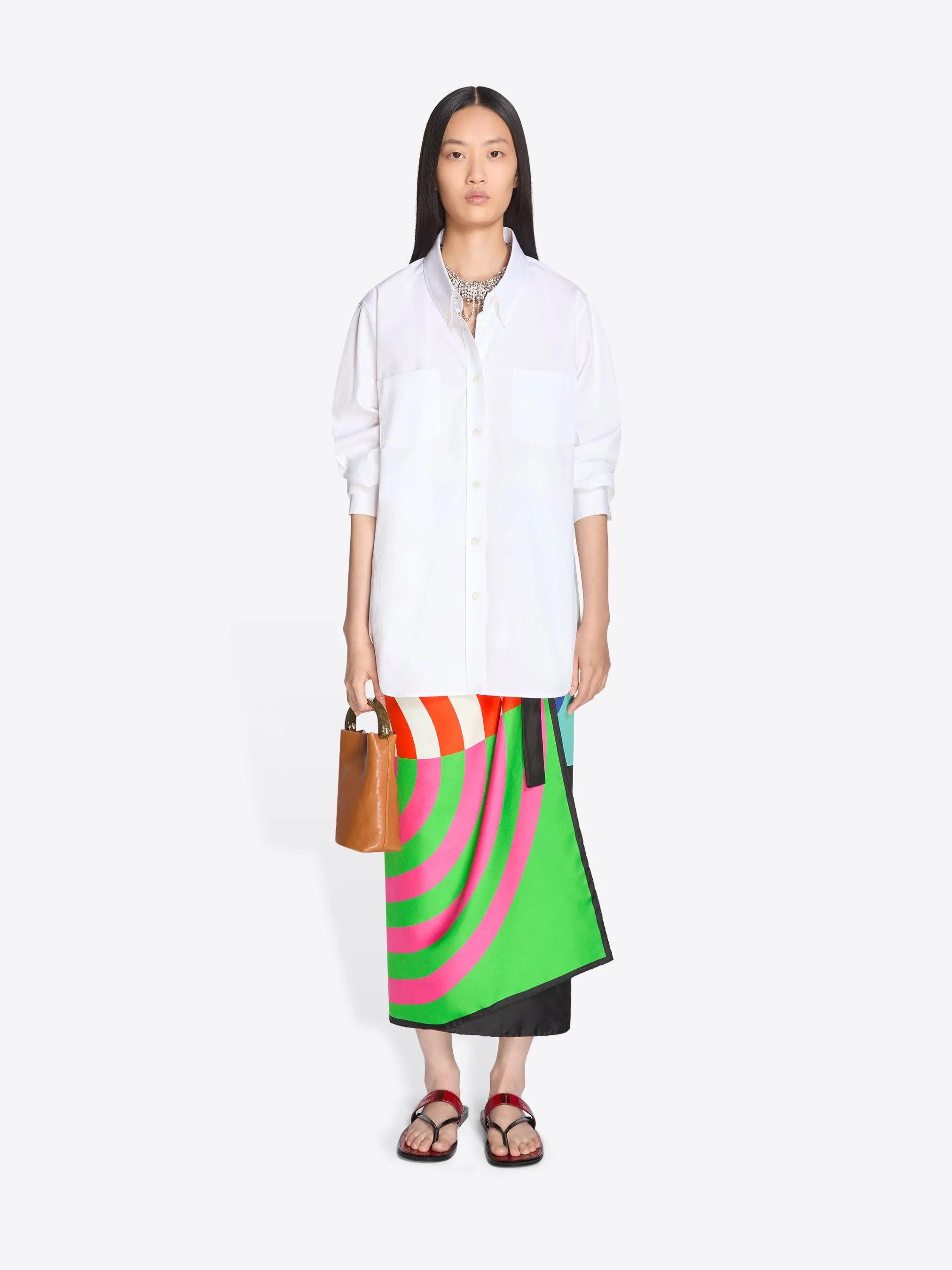Loose cotton poplin shirt sold by Dries Van Noten product image thumbnail 2