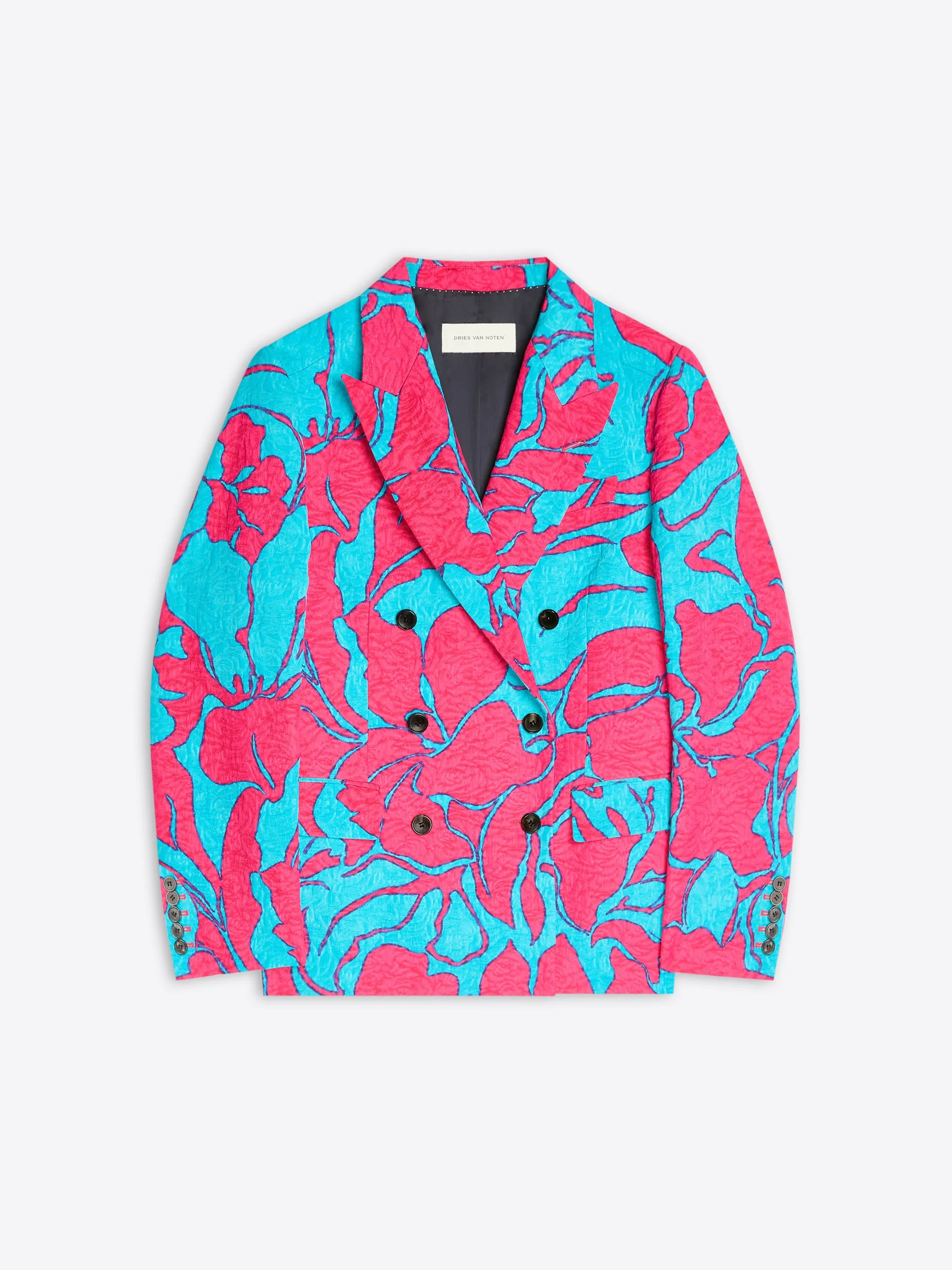 Double breasted jacquard blazer sold by Dries Van Noten