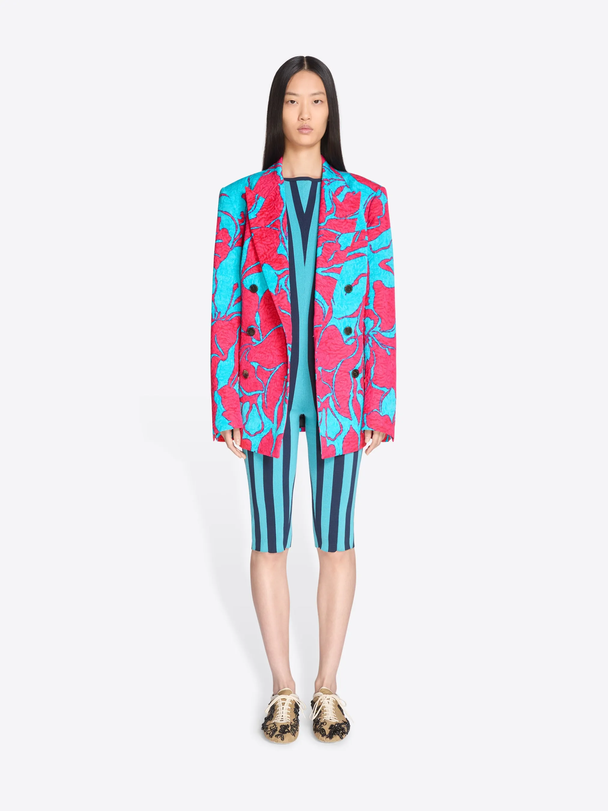 Double breasted jacquard blazer sold by Dries Van Noten product image thumbnail 2